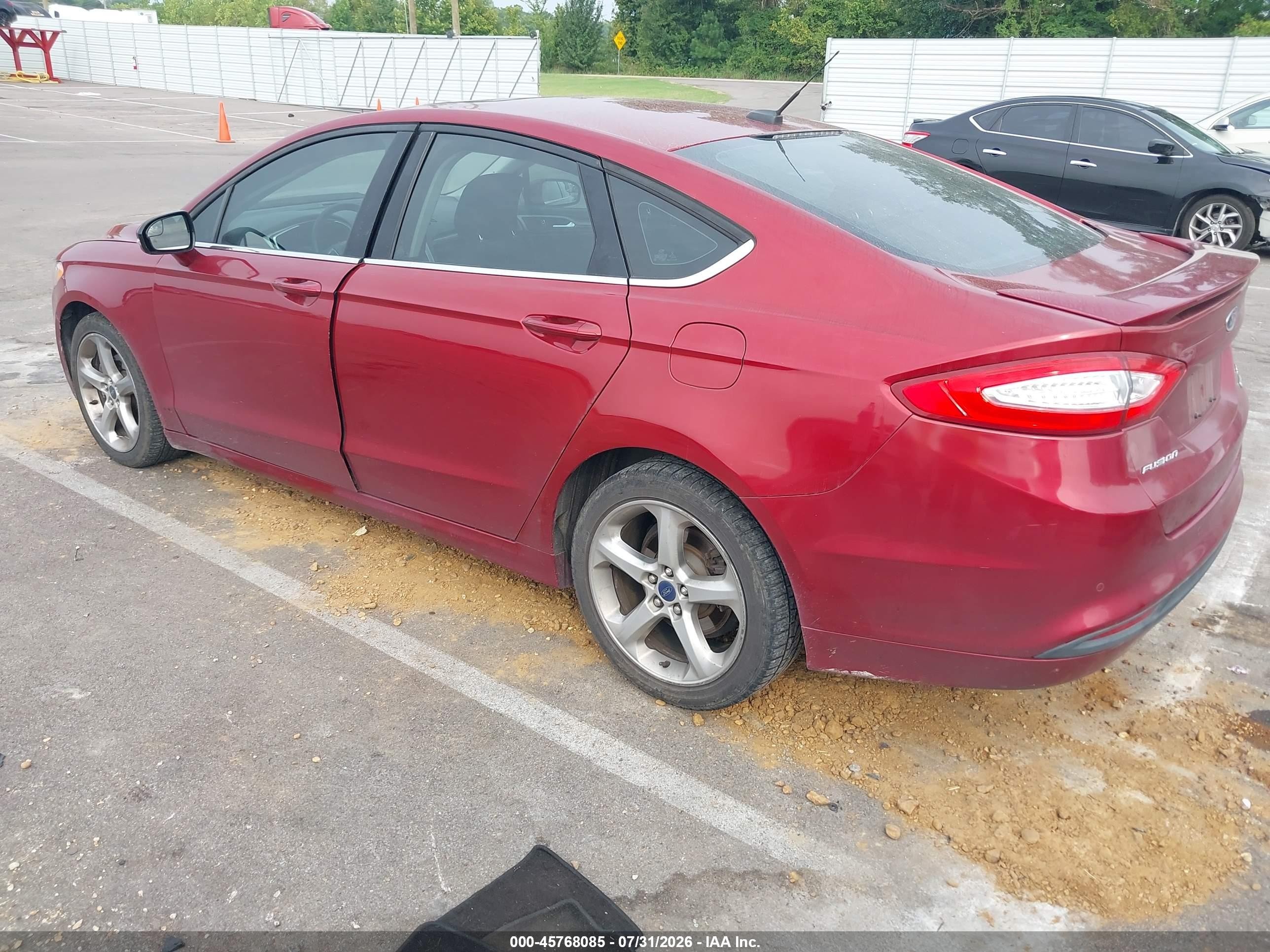 2014 Ford Fusion Se Burgundy vin: 3FA6P0HDXER181568