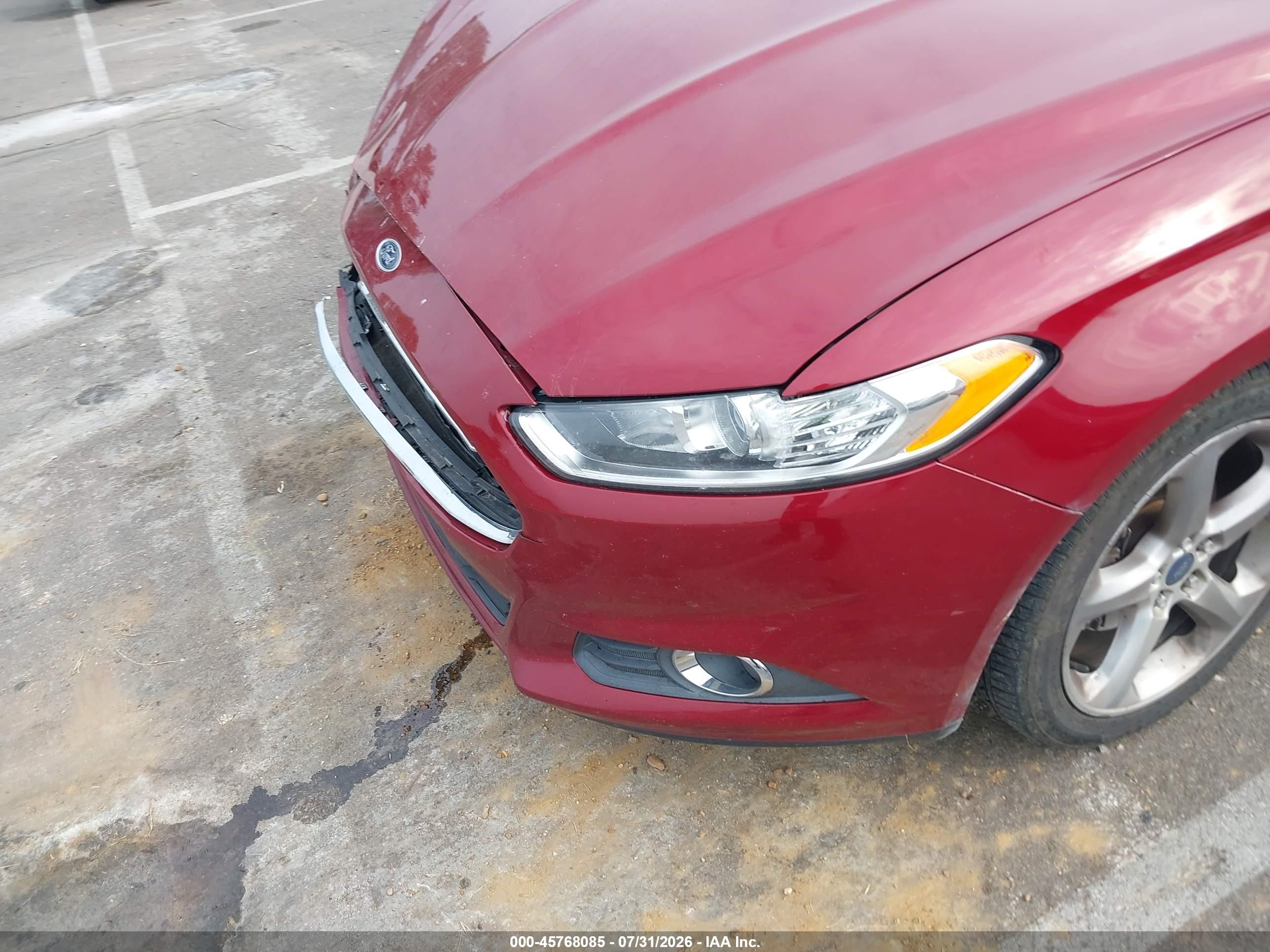 2014 Ford Fusion Se Burgundy vin: 3FA6P0HDXER181568
