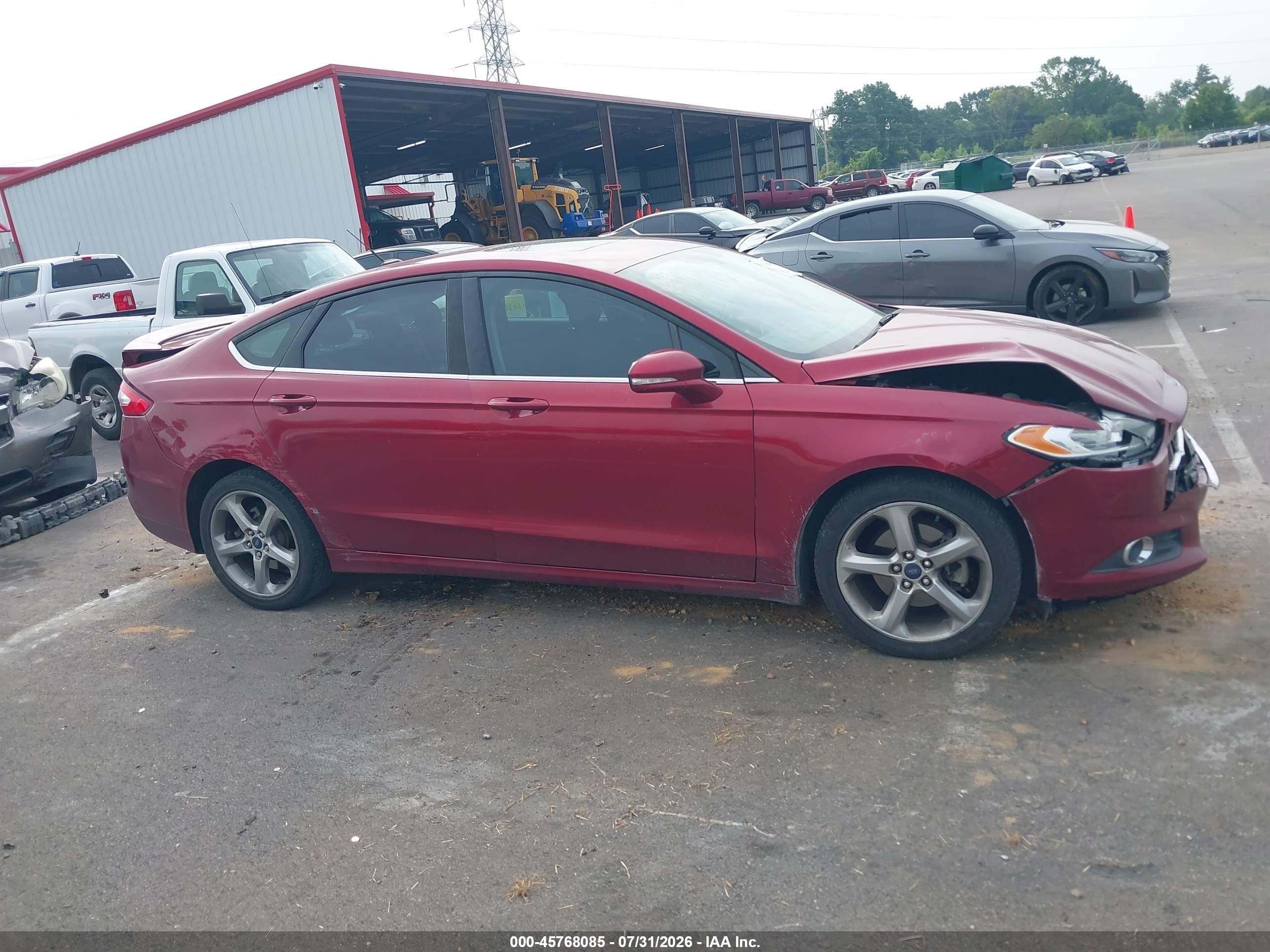 2014 Ford Fusion Se Burgundy vin: 3FA6P0HDXER181568