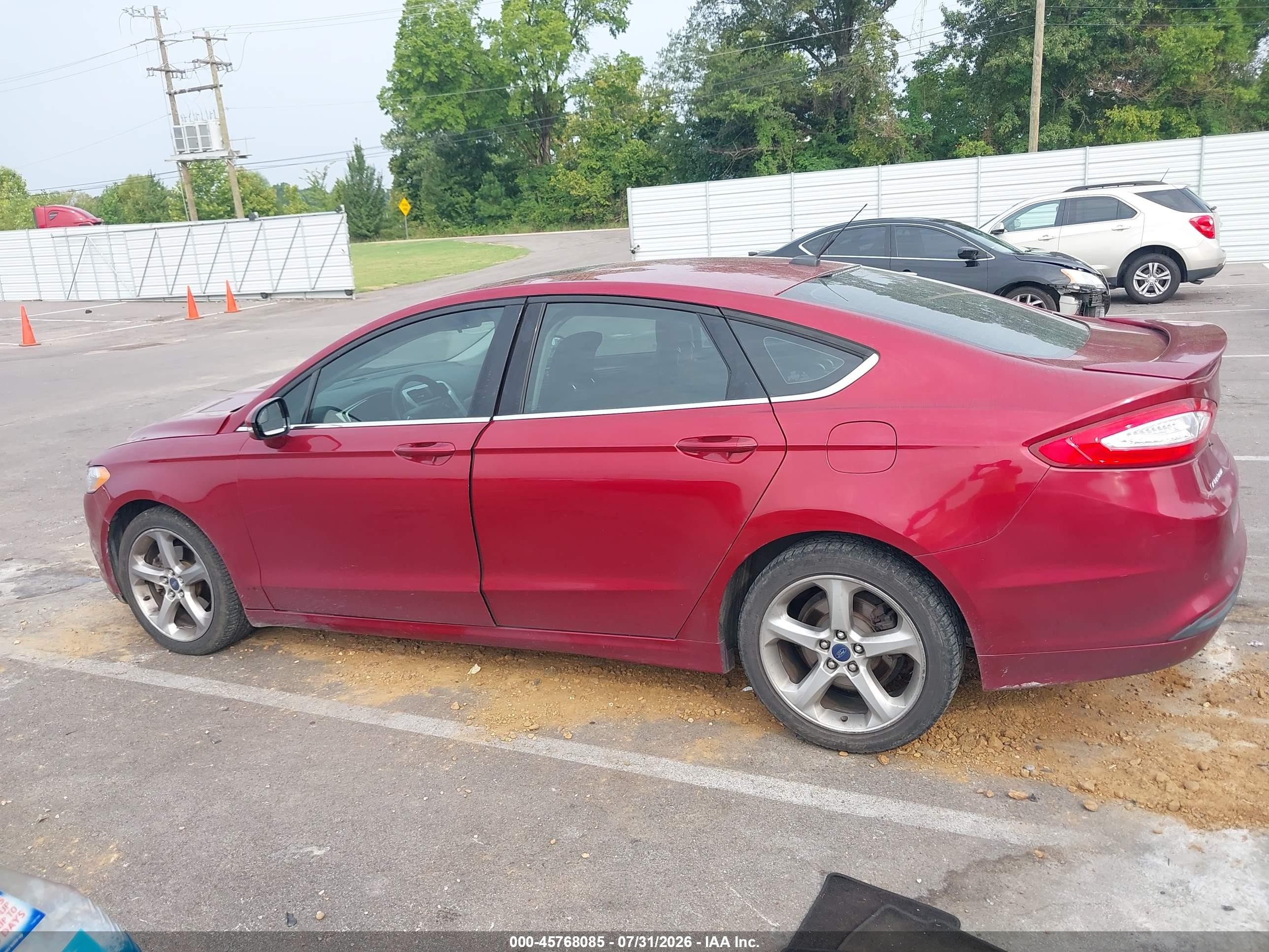 2014 Ford Fusion Se Burgundy vin: 3FA6P0HDXER181568