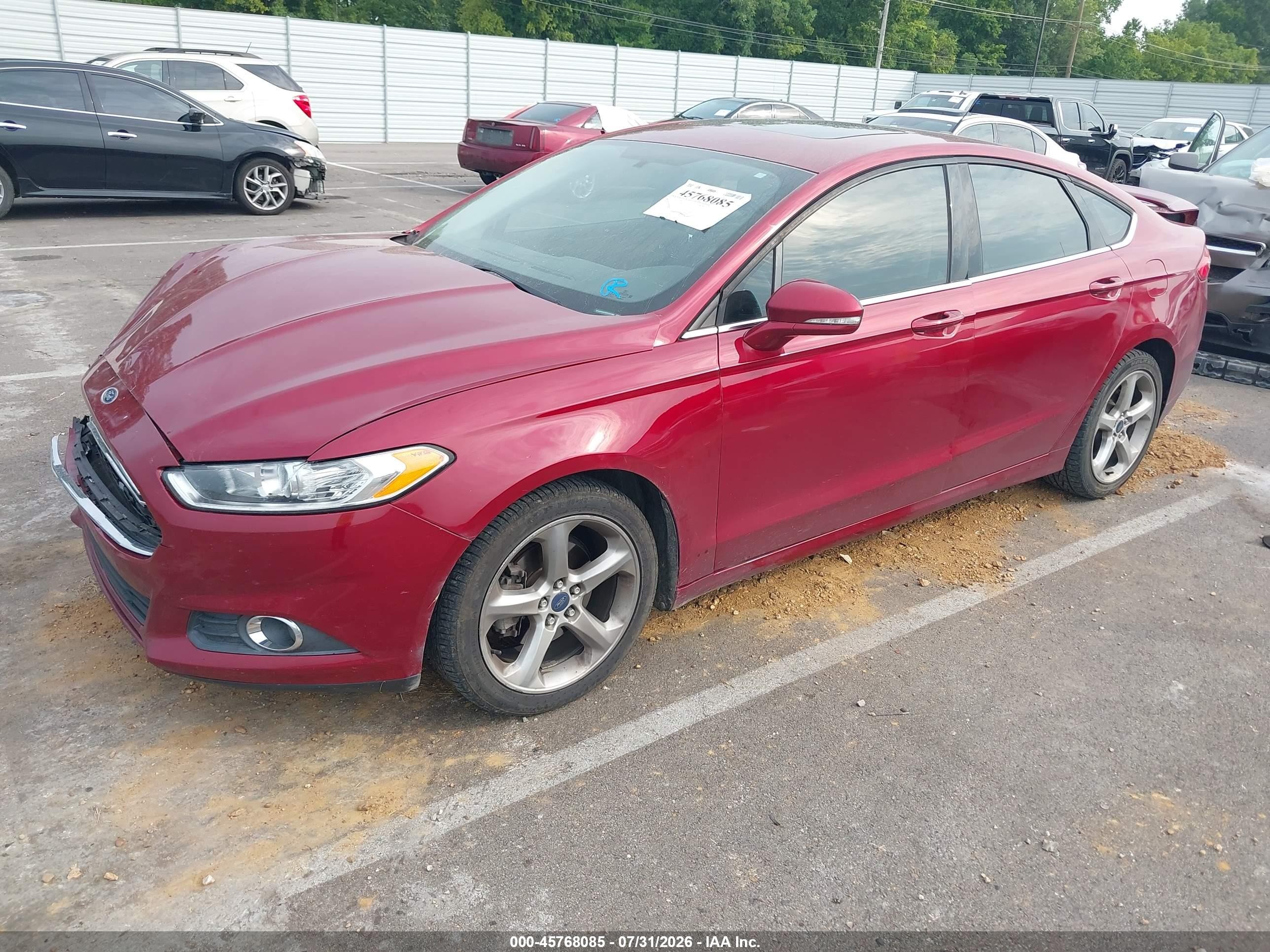 2014 Ford Fusion Se Burgundy vin: 3FA6P0HDXER181568