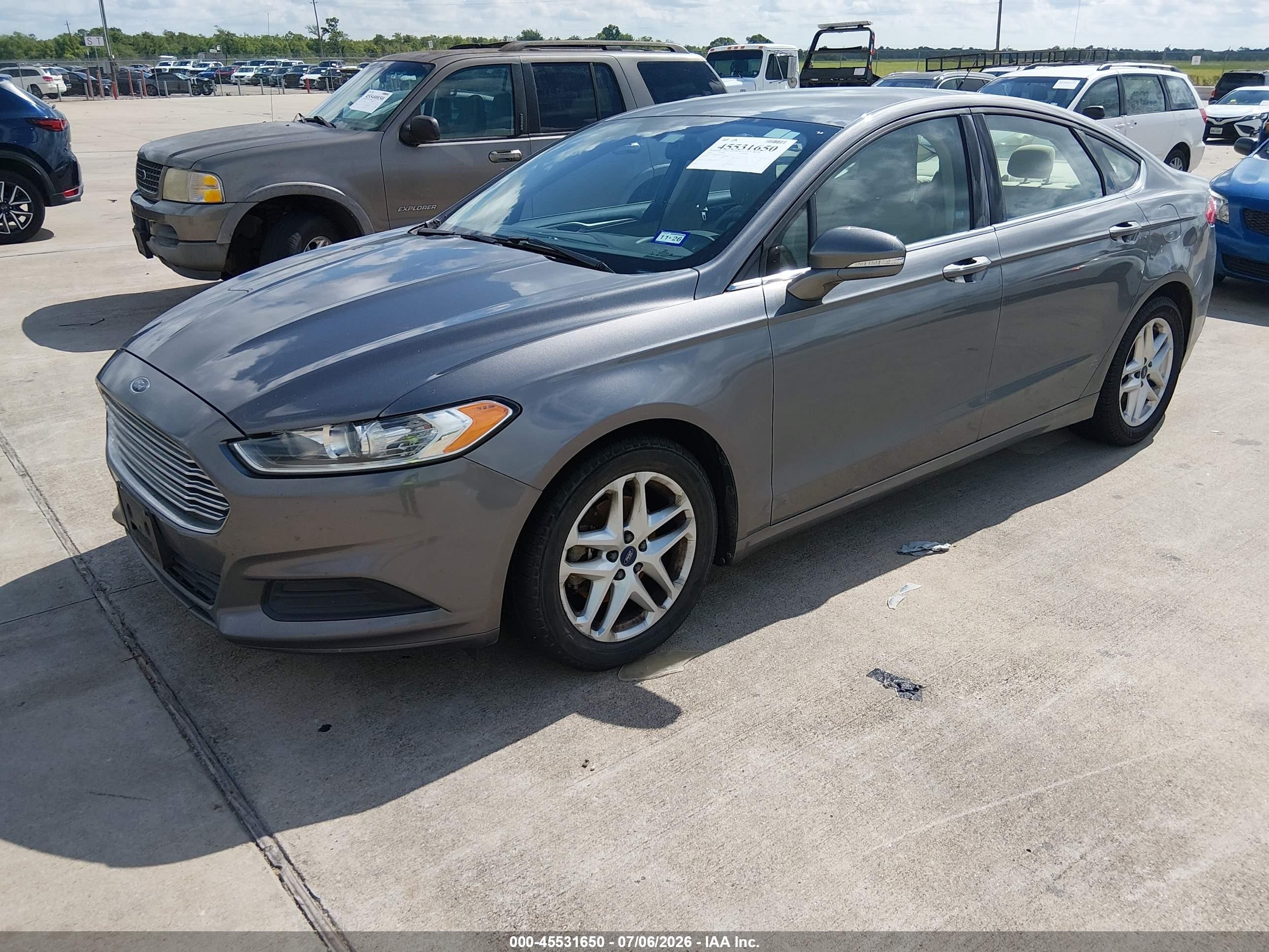 2014 Ford Fusion Se Gray vin: 3FA6P0HDXER184700