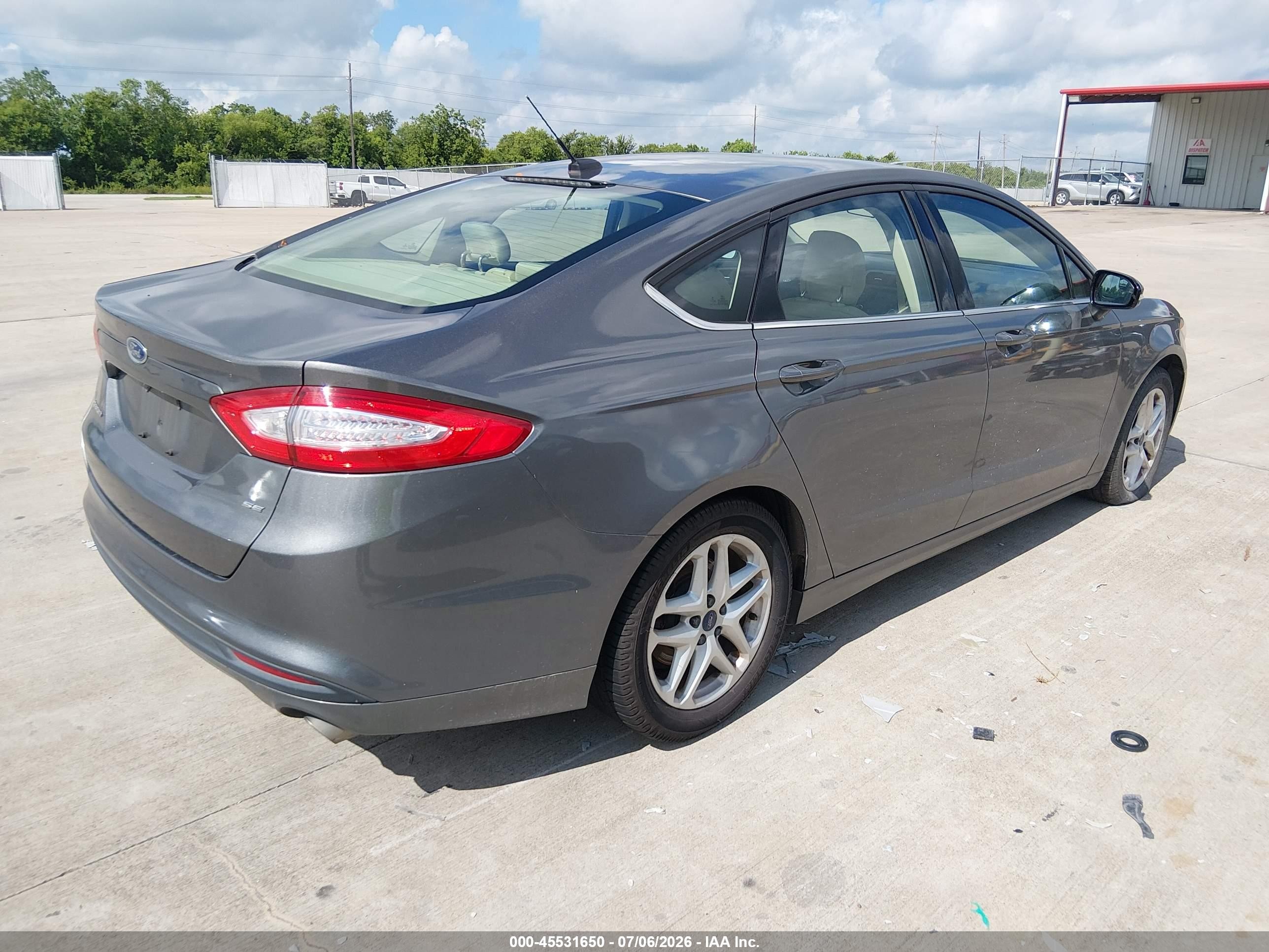 2014 Ford Fusion Se Gray vin: 3FA6P0HDXER184700