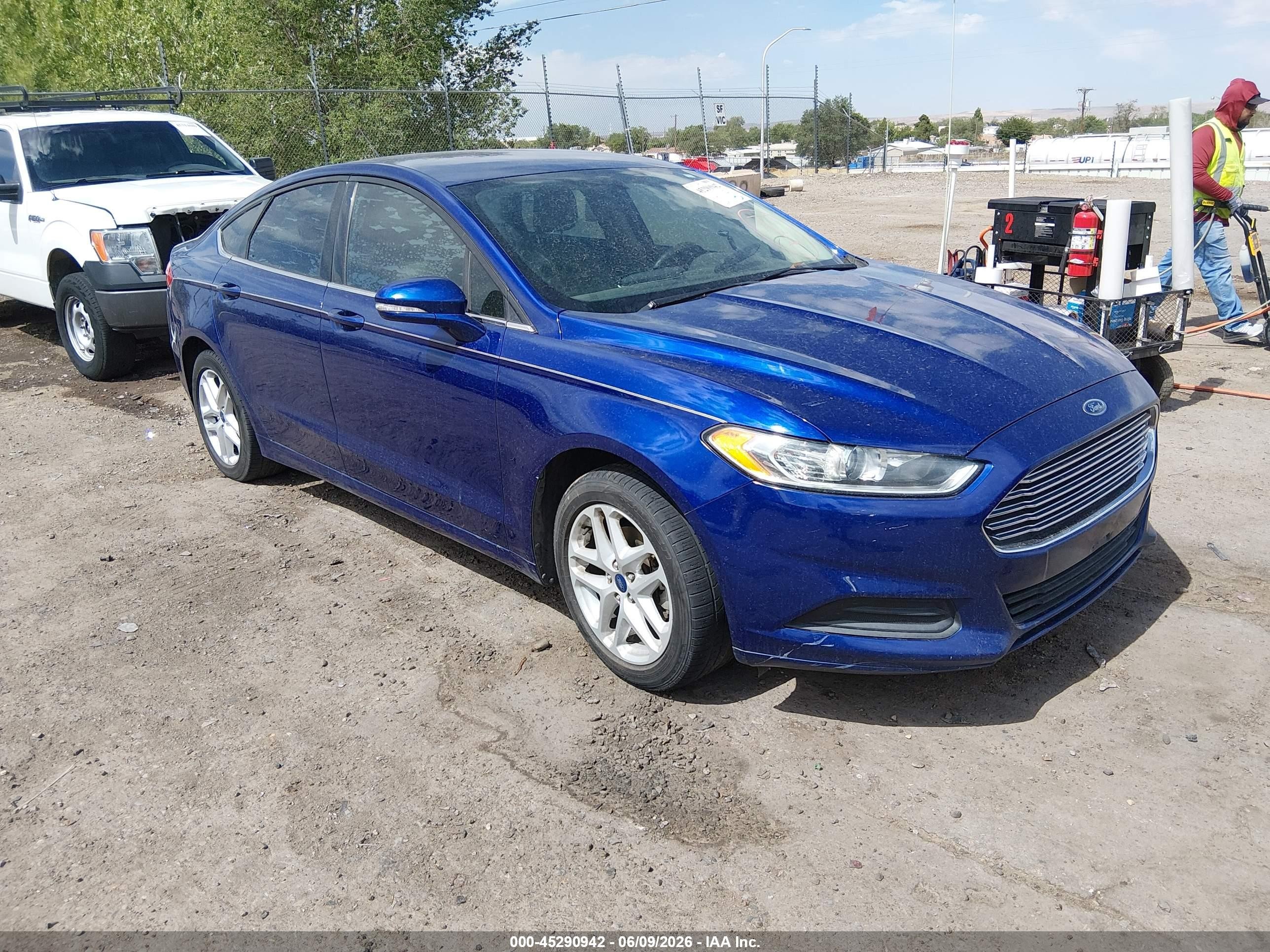 2014 Ford Fusion Se Blue vin: 3FA6P0HDXER195017