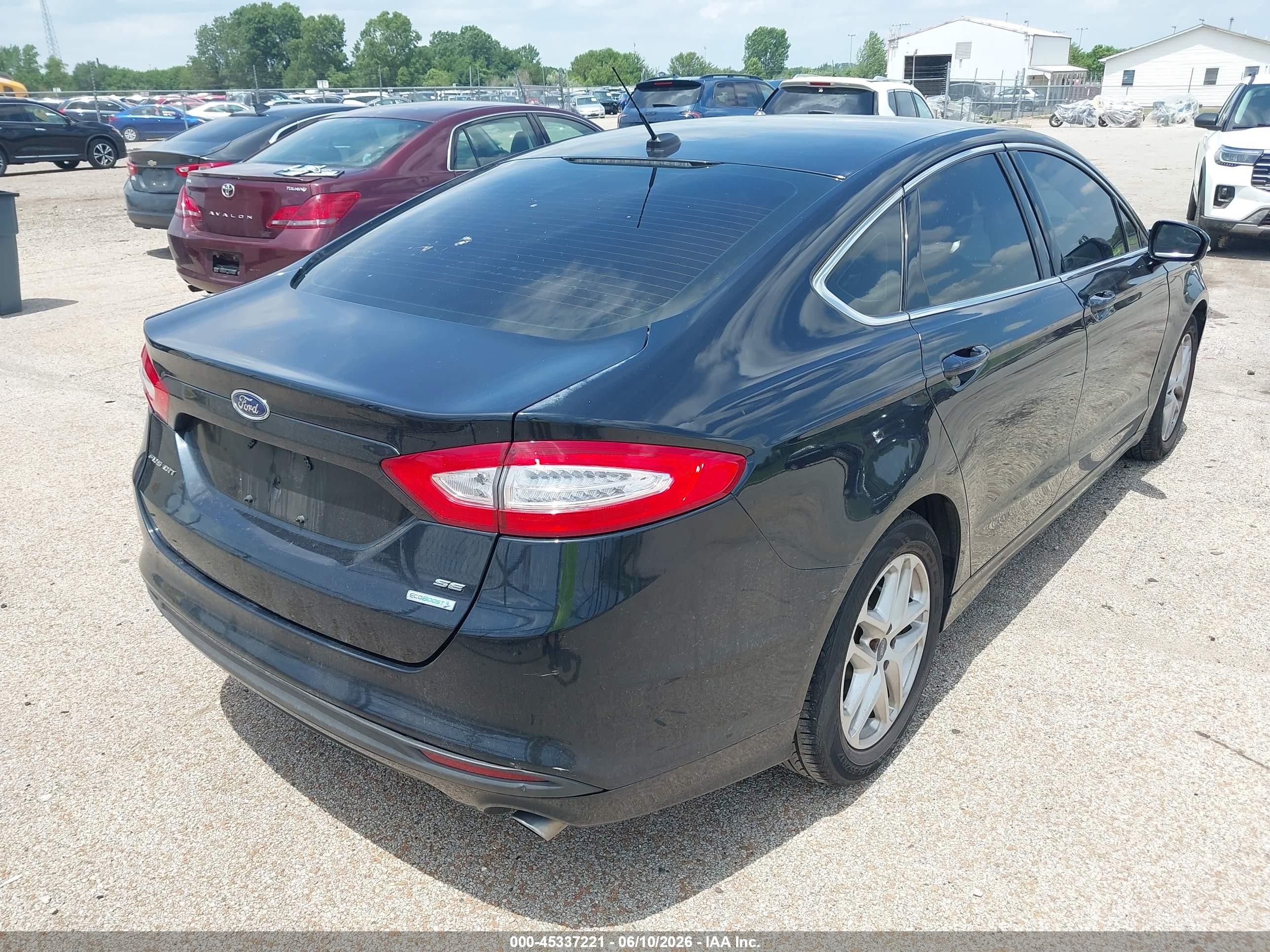 2014 Ford Fusion Se Black vin: 3FA6P0HDXER211331