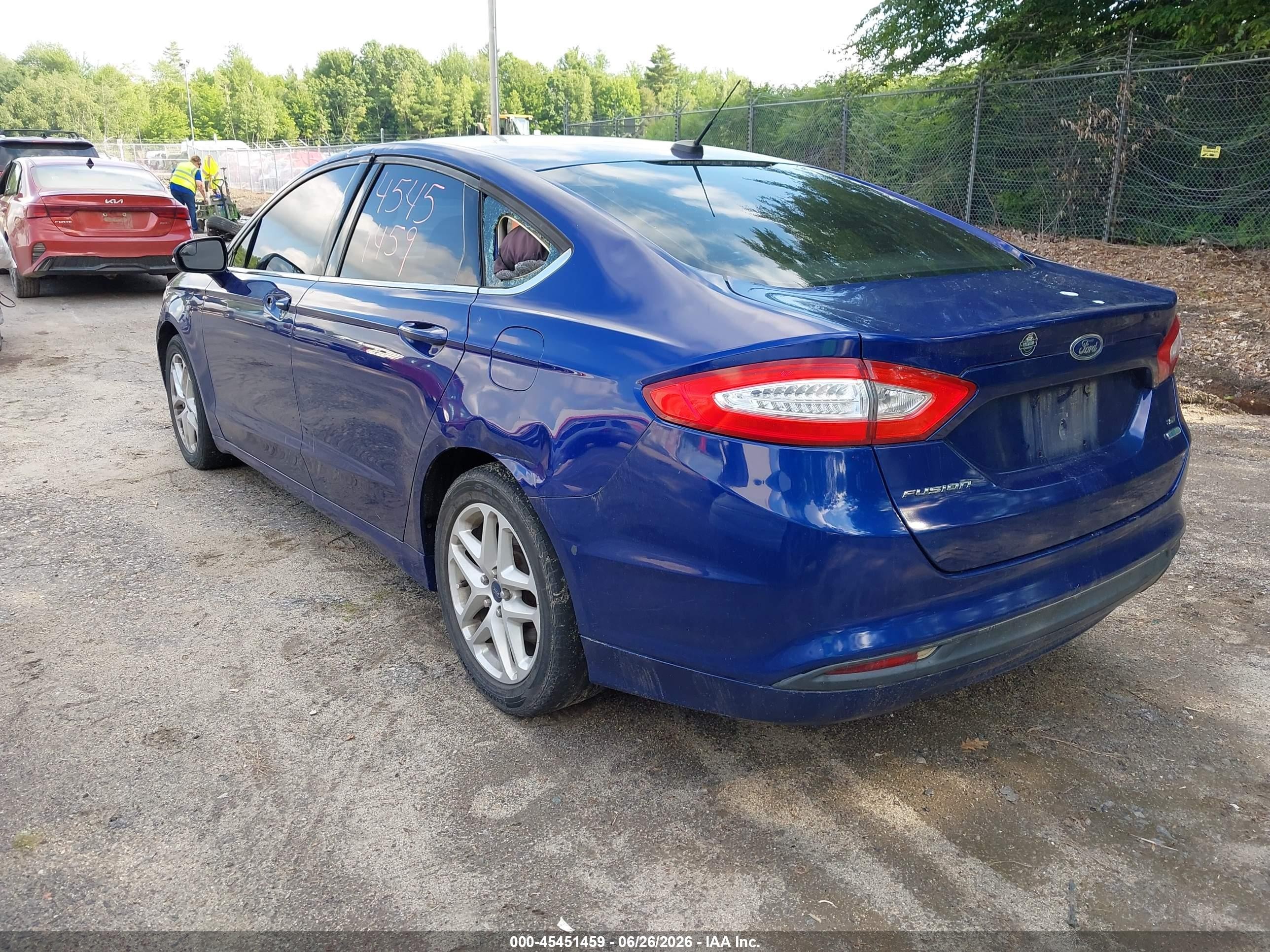 2014 Ford Fusion Se Blue vin: 3FA6P0HDXER284912