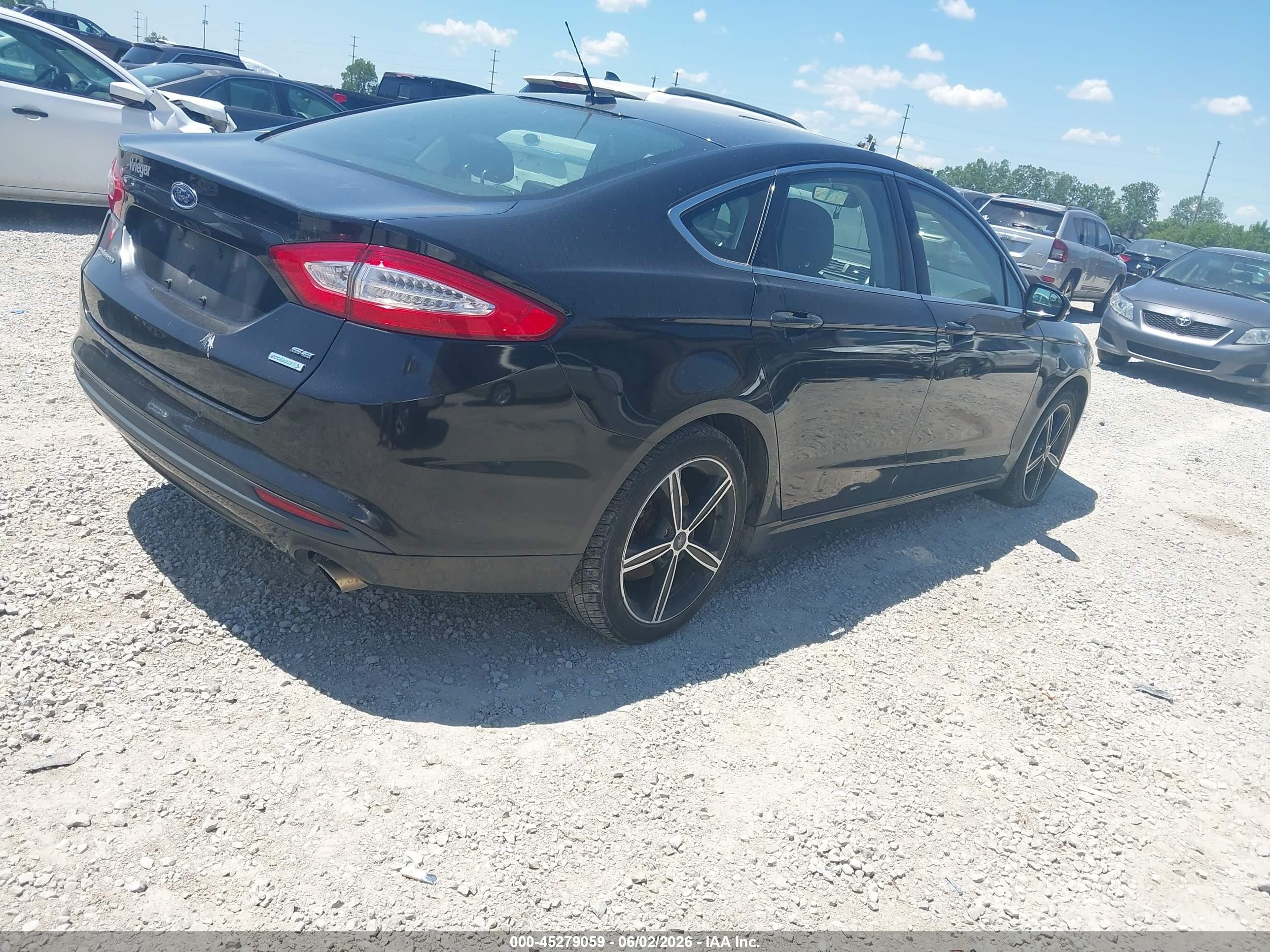2014 Ford Fusion Se Black vin: 3FA6P0HDXER290080