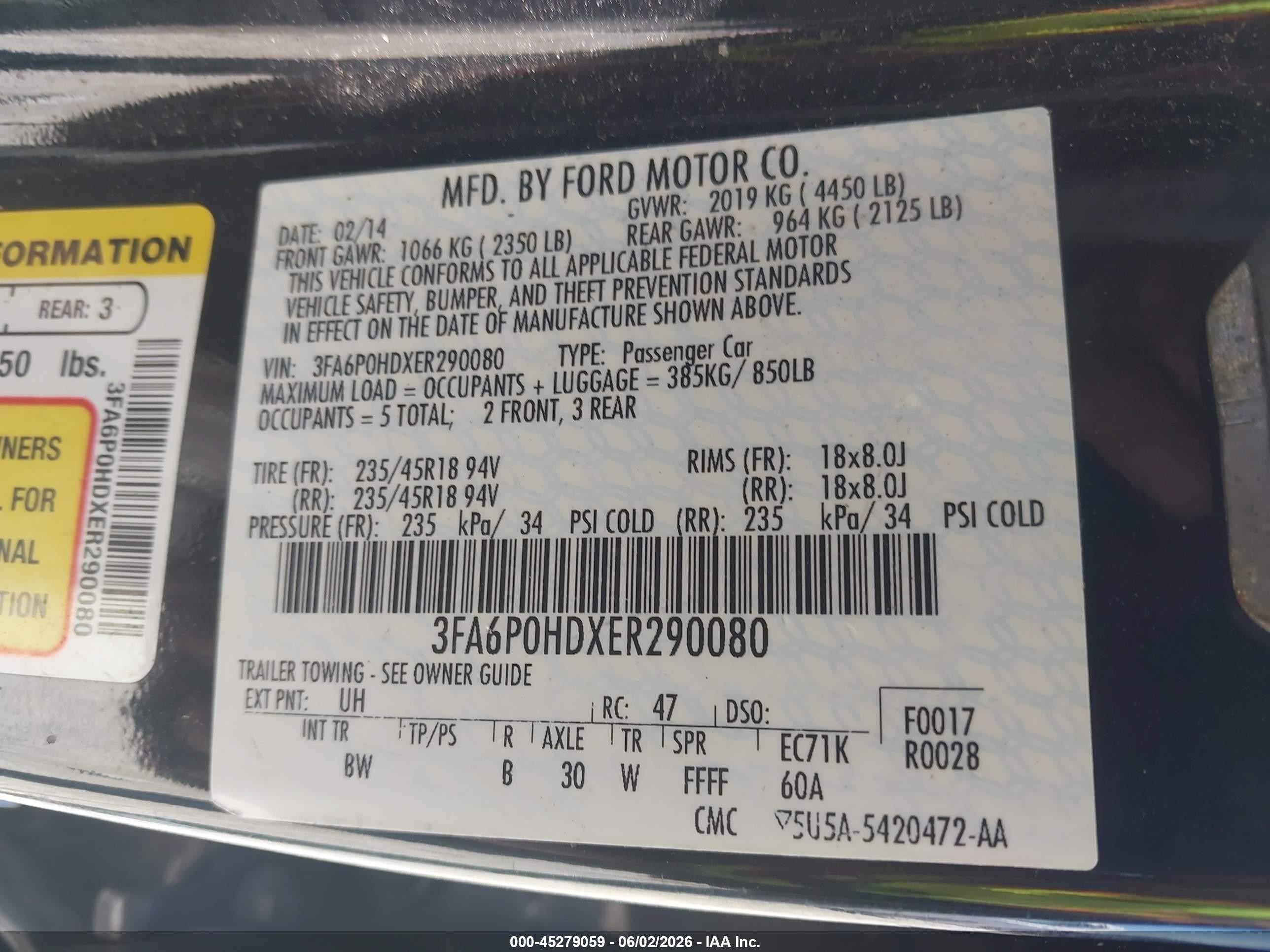 2014 Ford Fusion Se Black vin: 3FA6P0HDXER290080