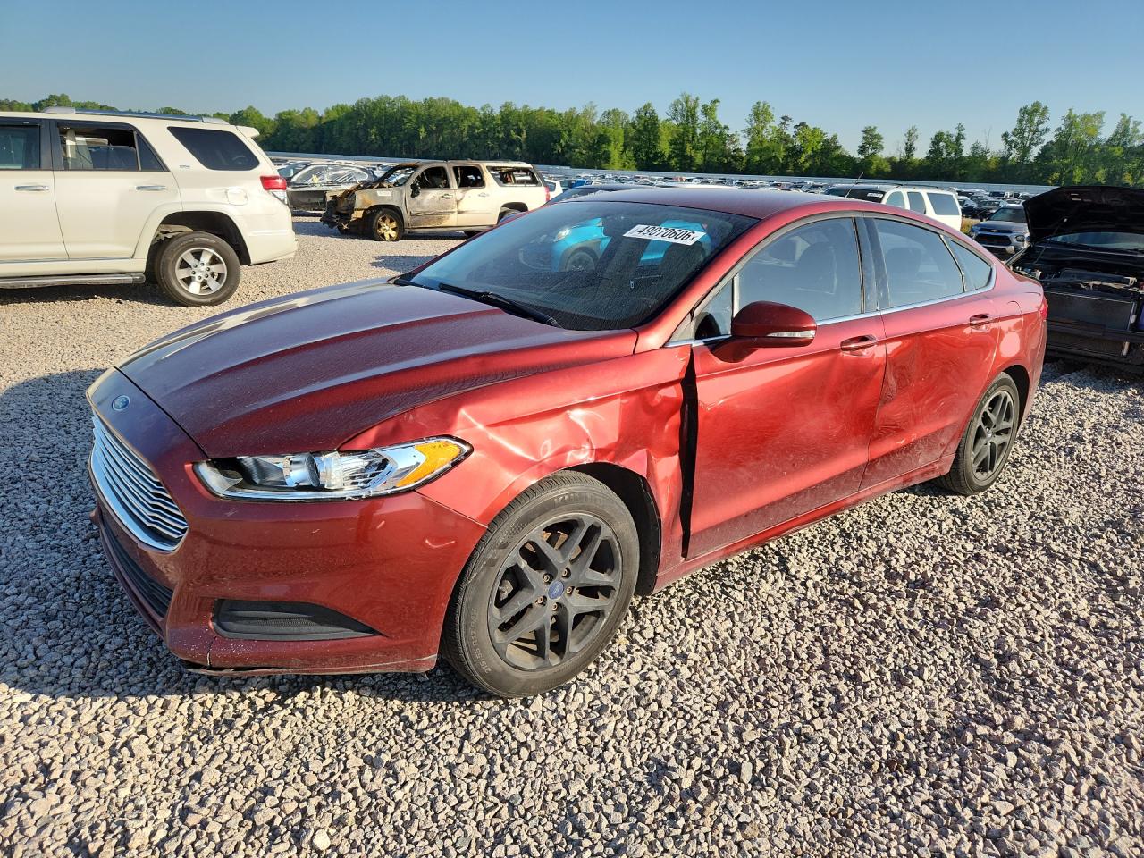 2014 Ford Fusion Se Burgundy vin: 3FA6P0HDXER300316