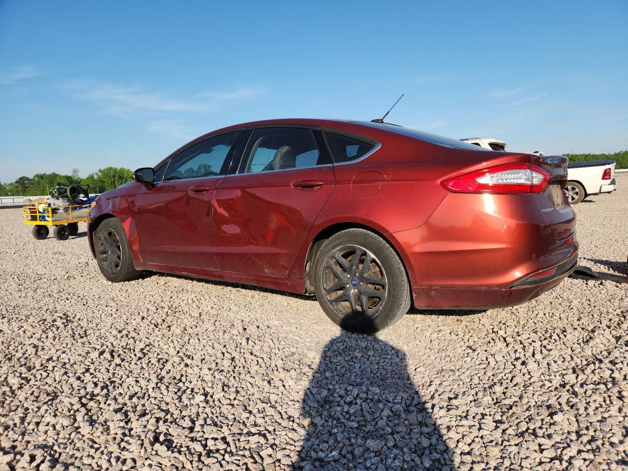 2014 Ford Fusion Se Burgundy vin: 3FA6P0HDXER300316