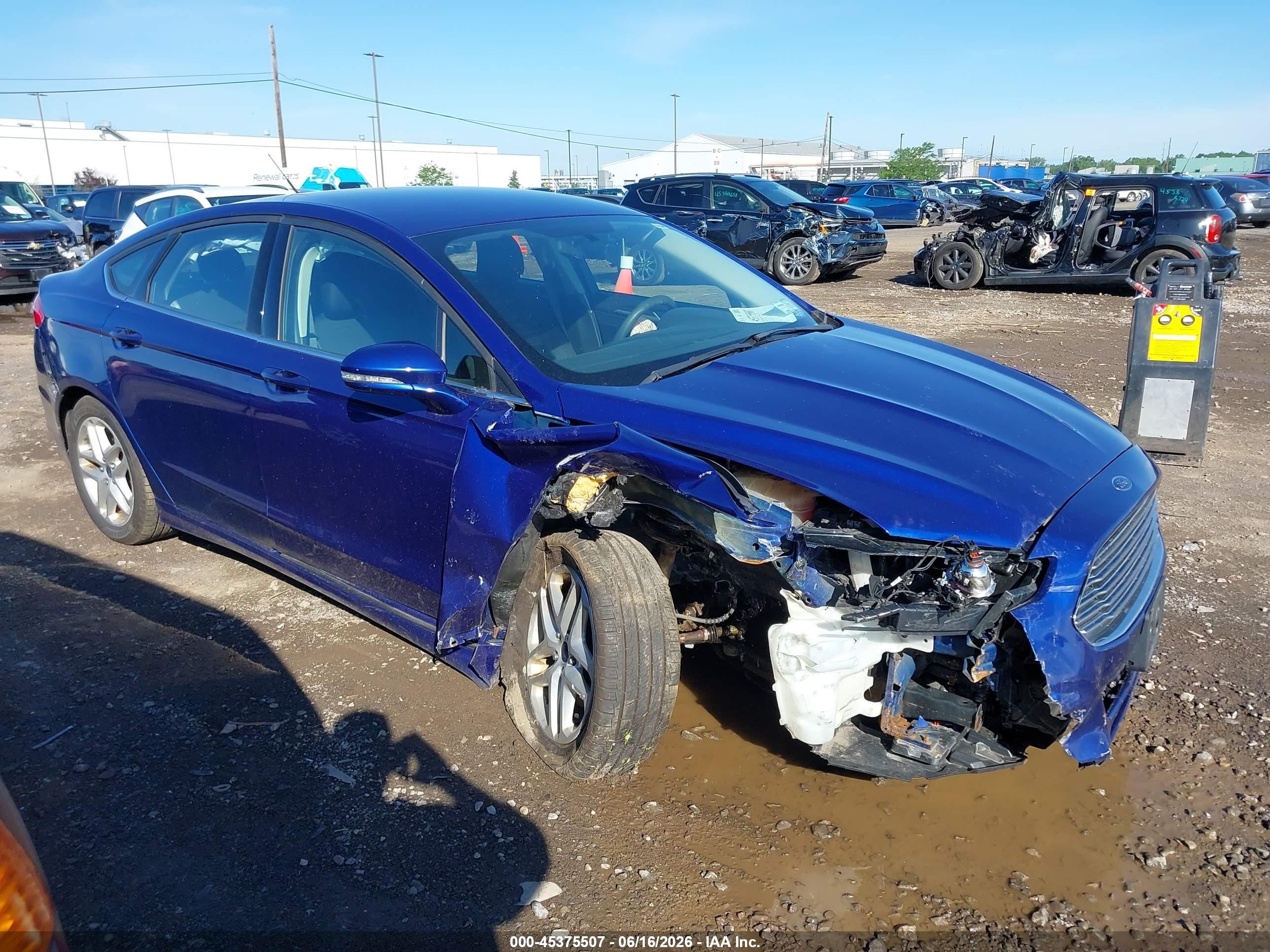 2014 Ford Fusion Se Blue vin: 3FA6P0HDXER313129