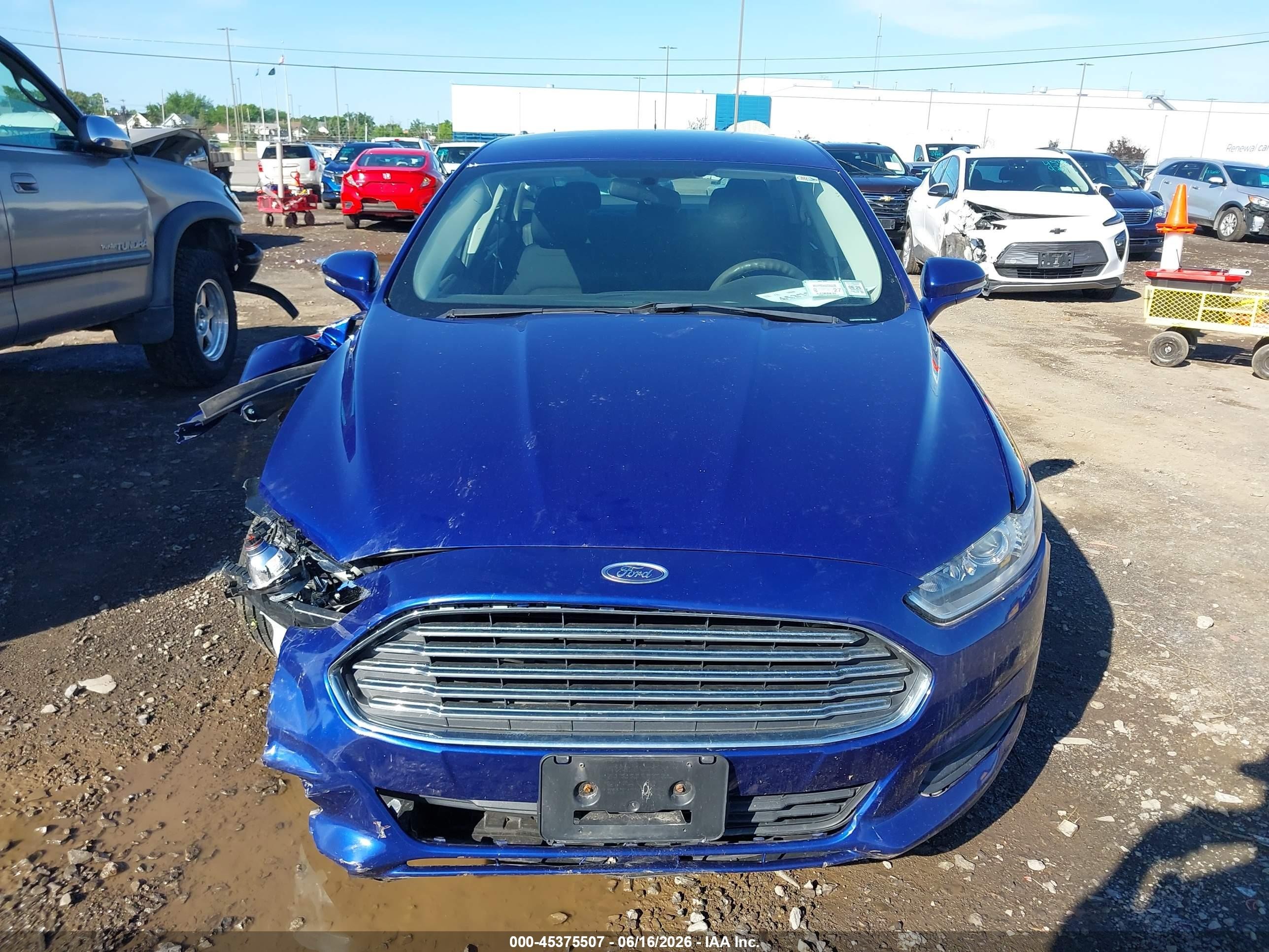 2014 Ford Fusion Se Blue vin: 3FA6P0HDXER313129