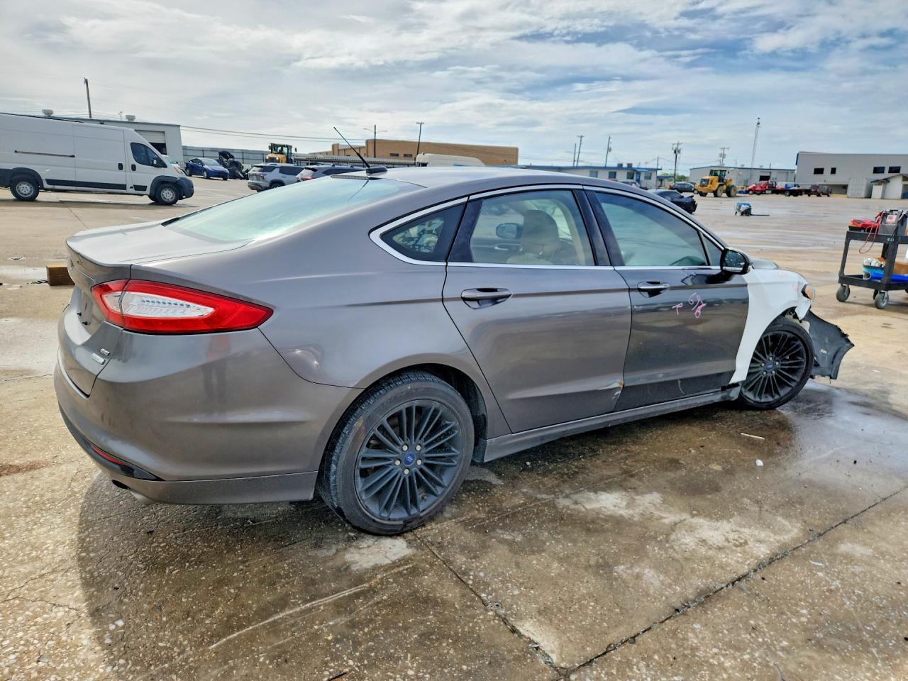 2014 Ford Fusion Se Gray vin: 3FA6P0HDXER329038