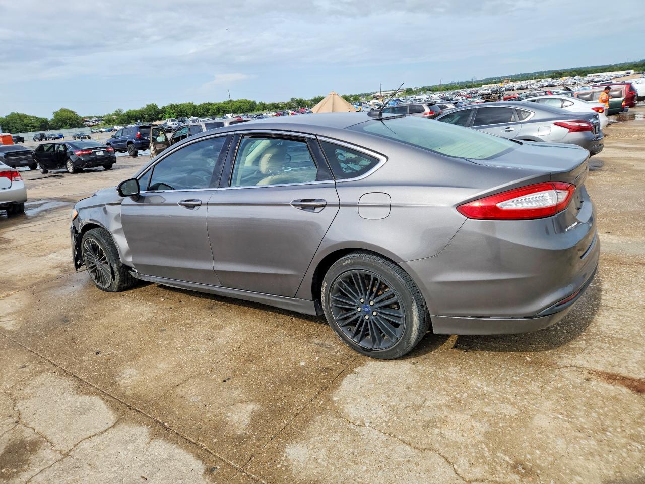2014 Ford Fusion Se Gray vin: 3FA6P0HDXER329038