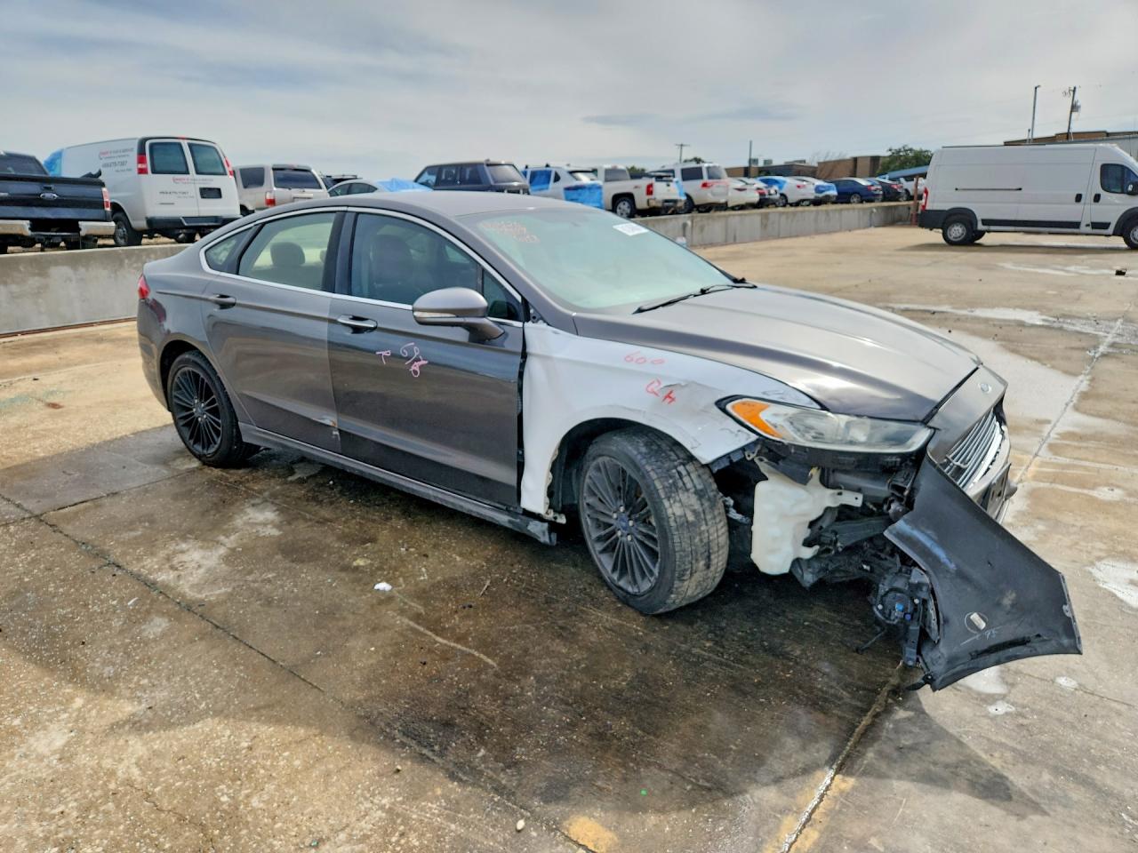2014 Ford Fusion Se Gray vin: 3FA6P0HDXER329038