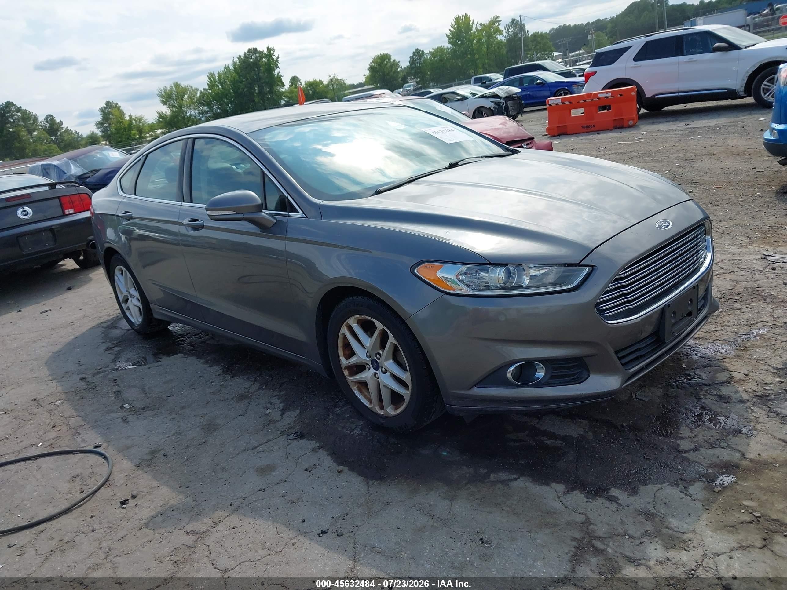 2014 Ford Fusion Se Gray vin: 3FA6P0HDXER385402