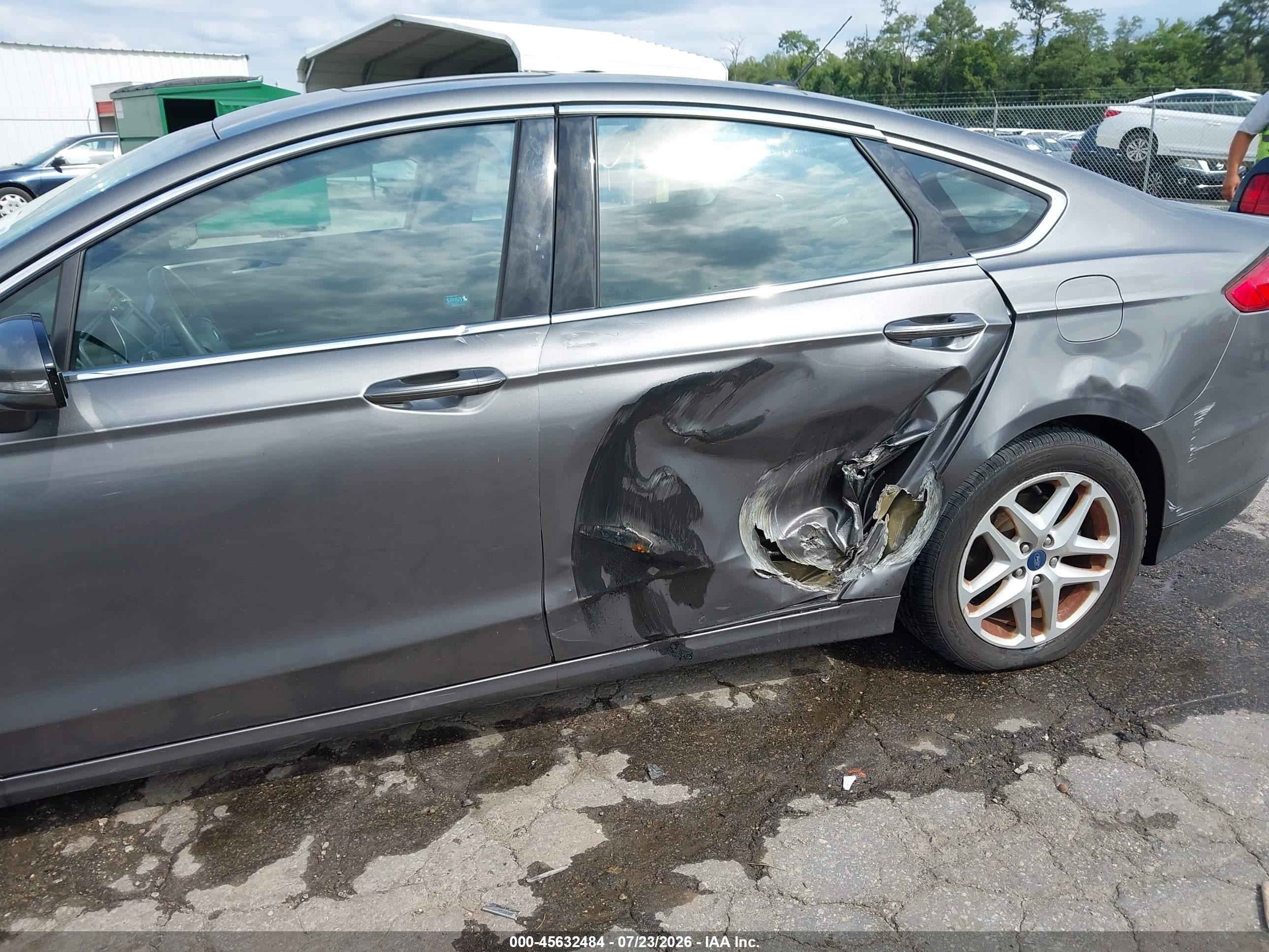 2014 Ford Fusion Se Gray vin: 3FA6P0HDXER385402