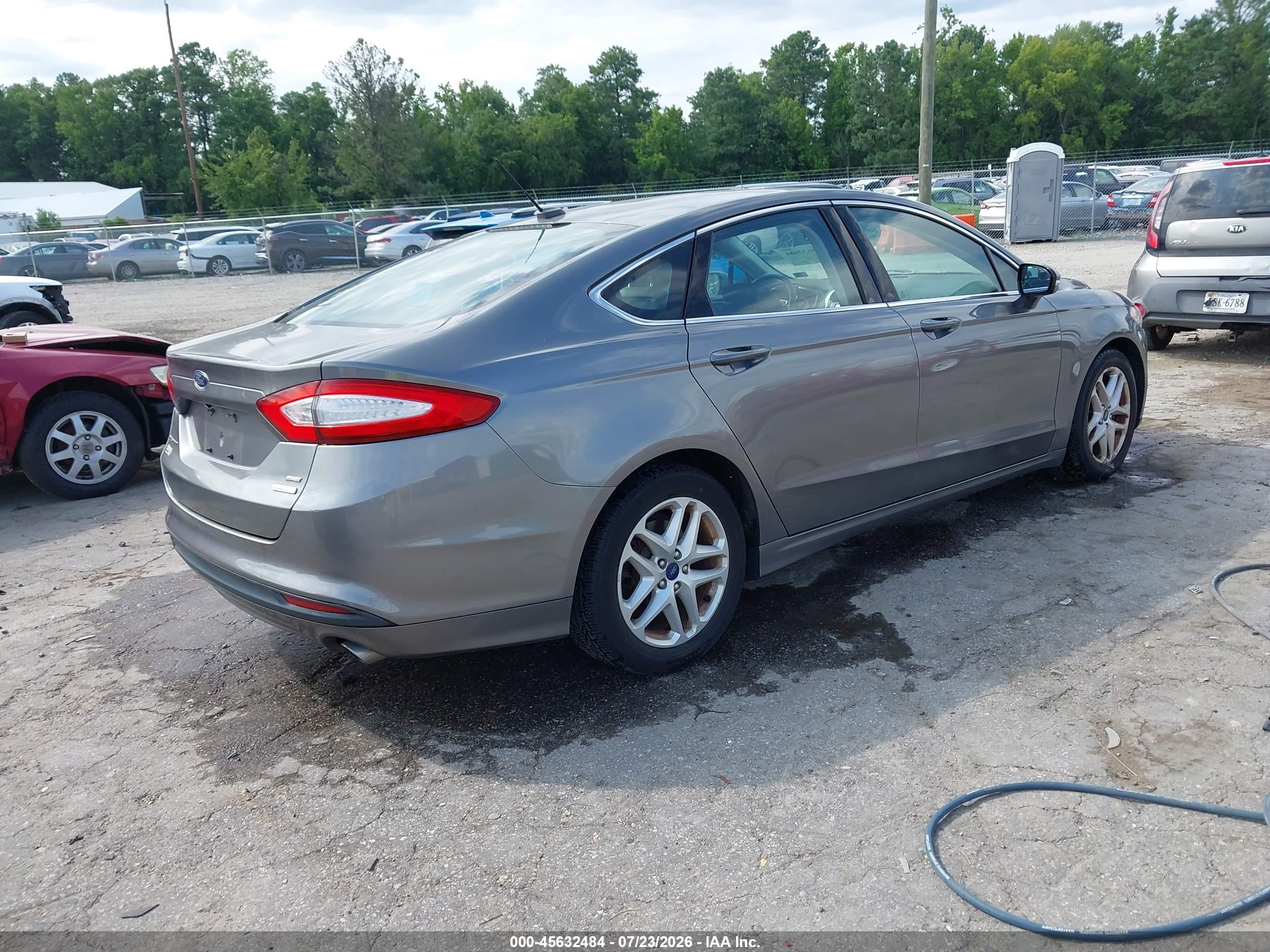 2014 Ford Fusion Se Gray vin: 3FA6P0HDXER385402