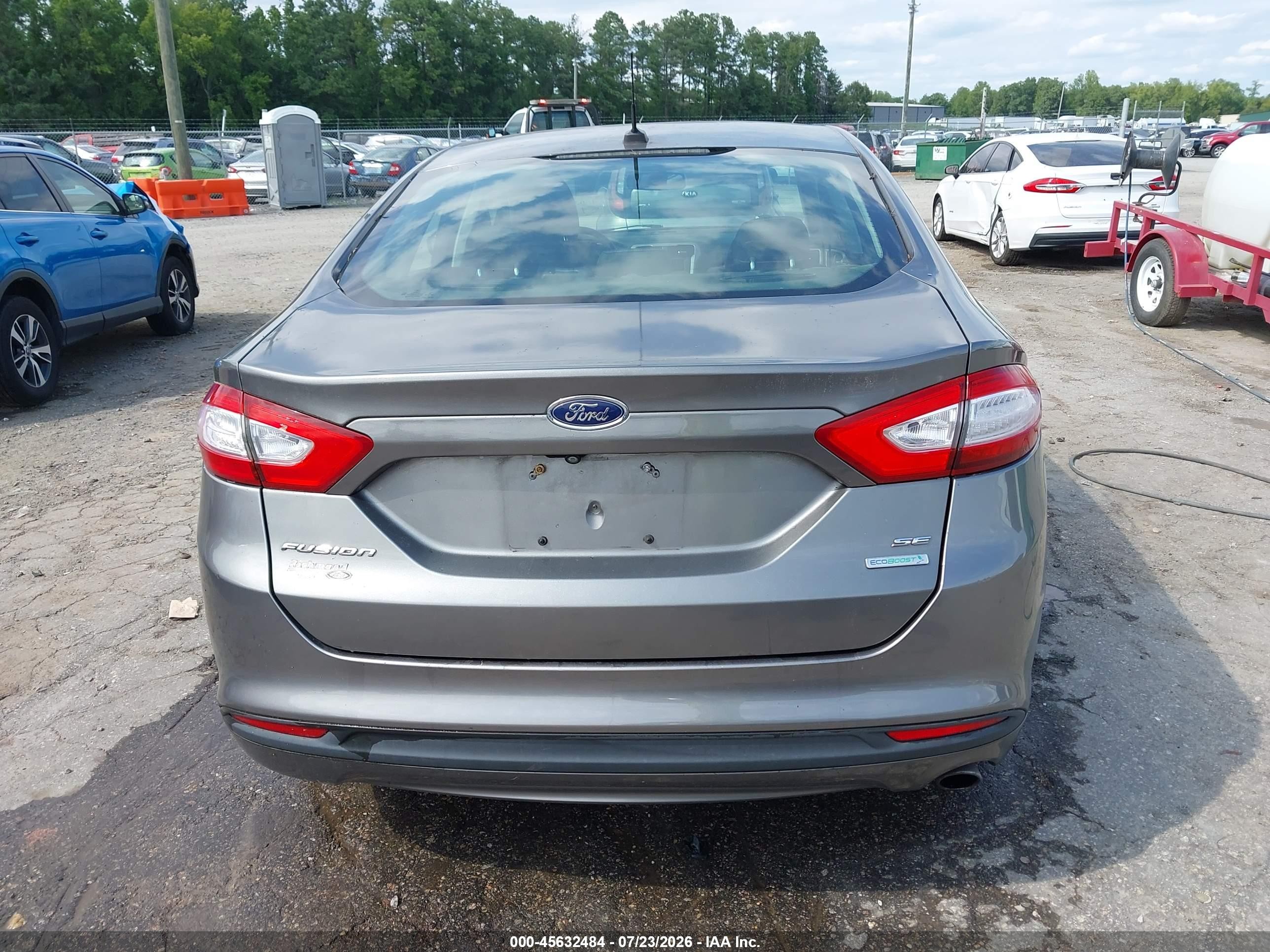 2014 Ford Fusion Se Gray vin: 3FA6P0HDXER385402