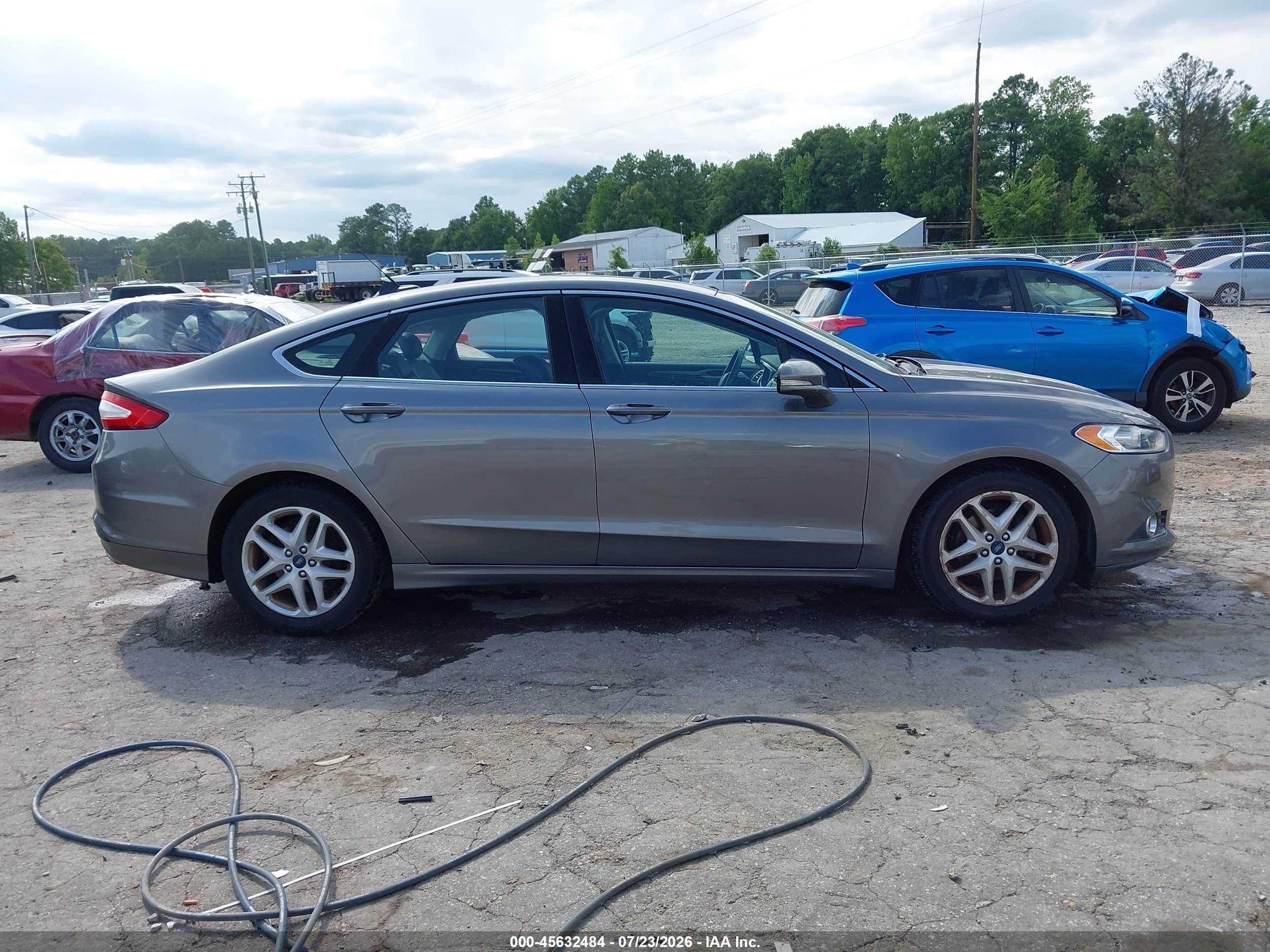 2014 Ford Fusion Se Gray vin: 3FA6P0HDXER385402