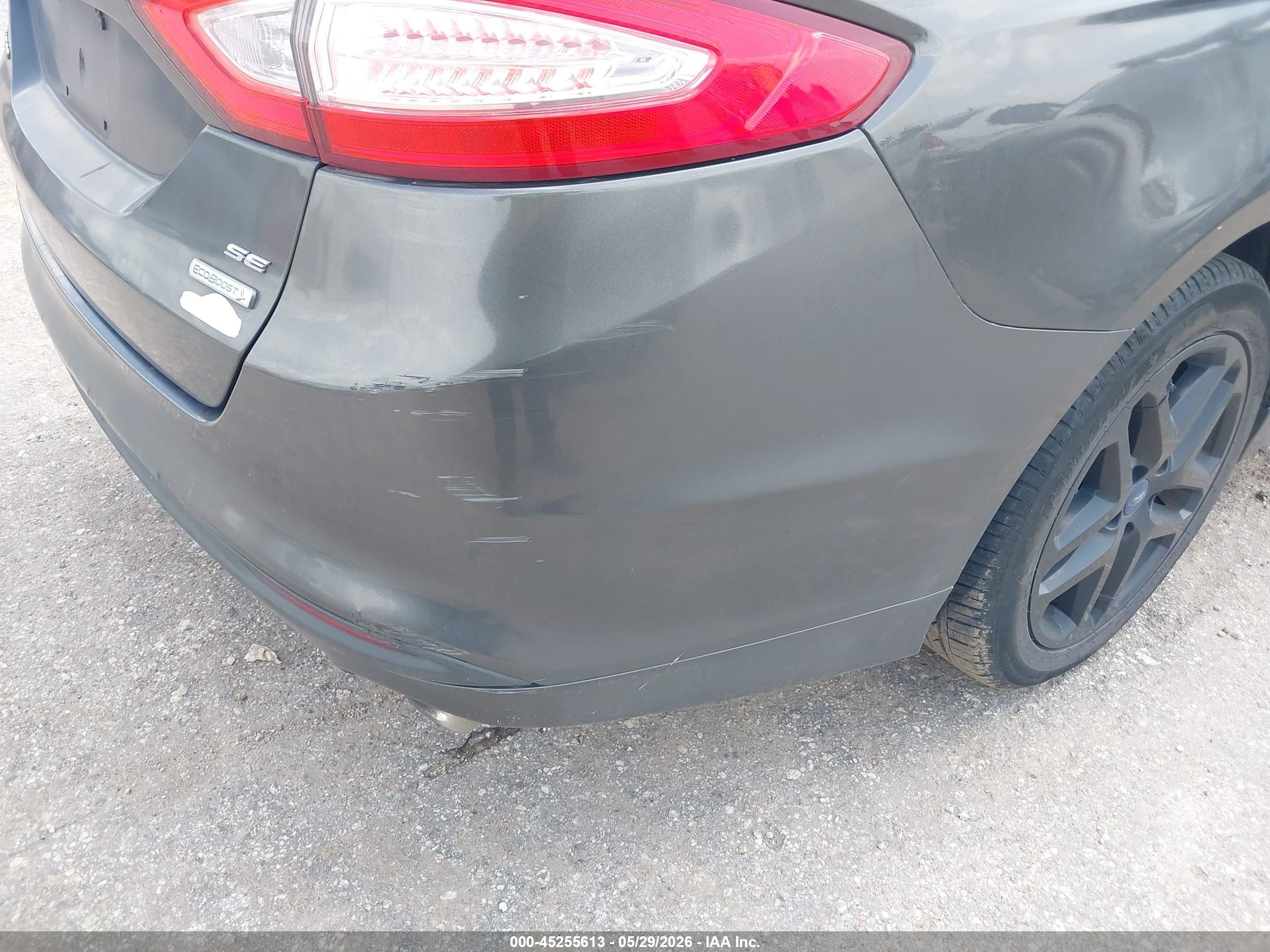 2015 Ford Fusion Se Gray vin: 3FA6P0HDXFR132050