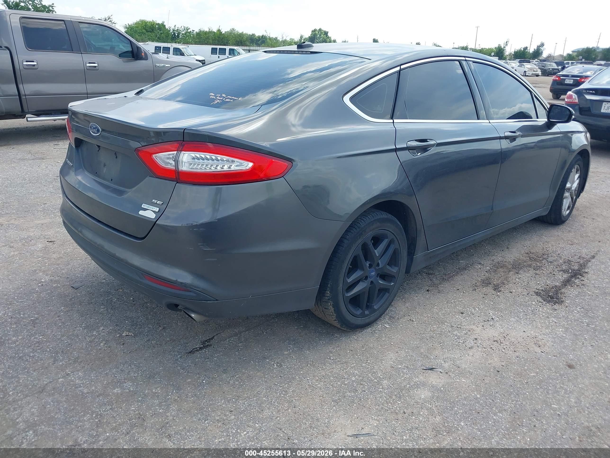 2015 Ford Fusion Se Gray vin: 3FA6P0HDXFR132050