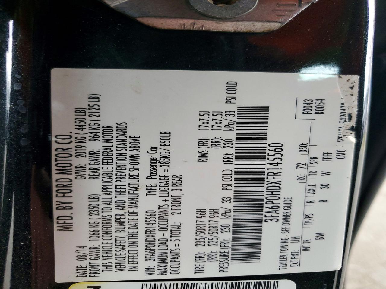2015 Ford Fusion Se Black vin: 3FA6P0HDXFR145560