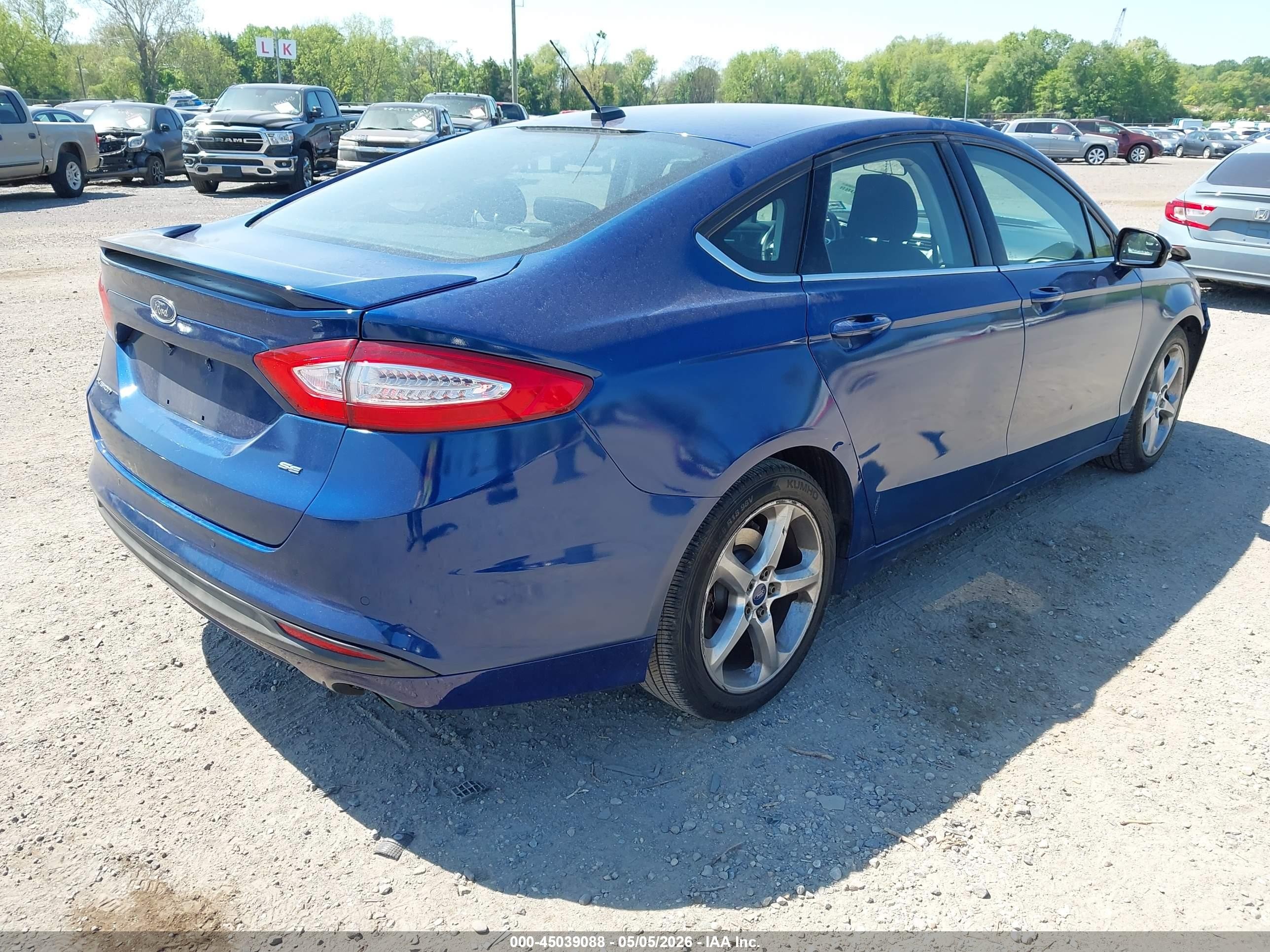 2015 Ford Fusion Se Blue vin: 3FA6P0HDXFR217423