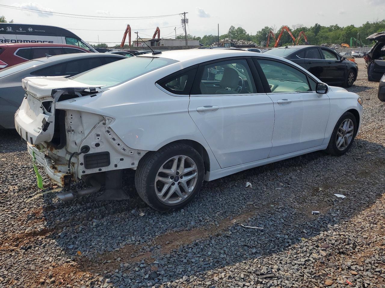 2015 Ford Fusion Se White vin: 3FA6P0HDXFR236277
