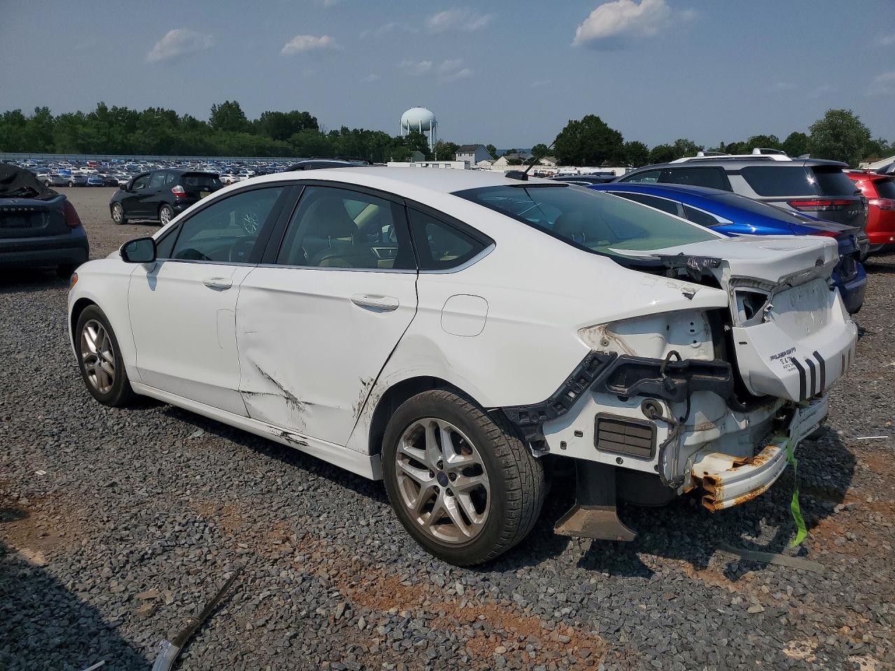 2015 Ford Fusion Se White vin: 3FA6P0HDXFR236277