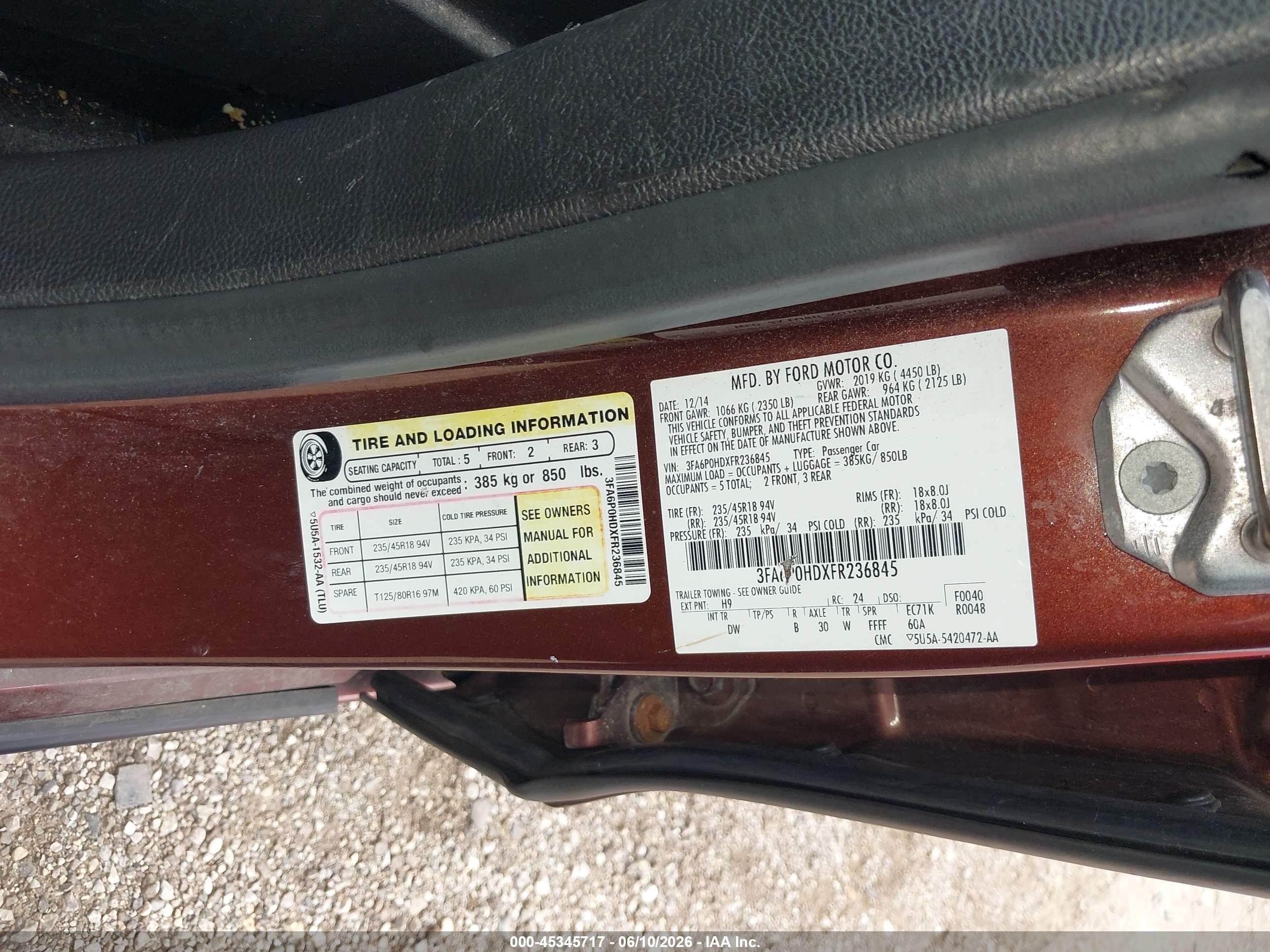 2015 Ford Fusion Se Red vin: 3FA6P0HDXFR236845