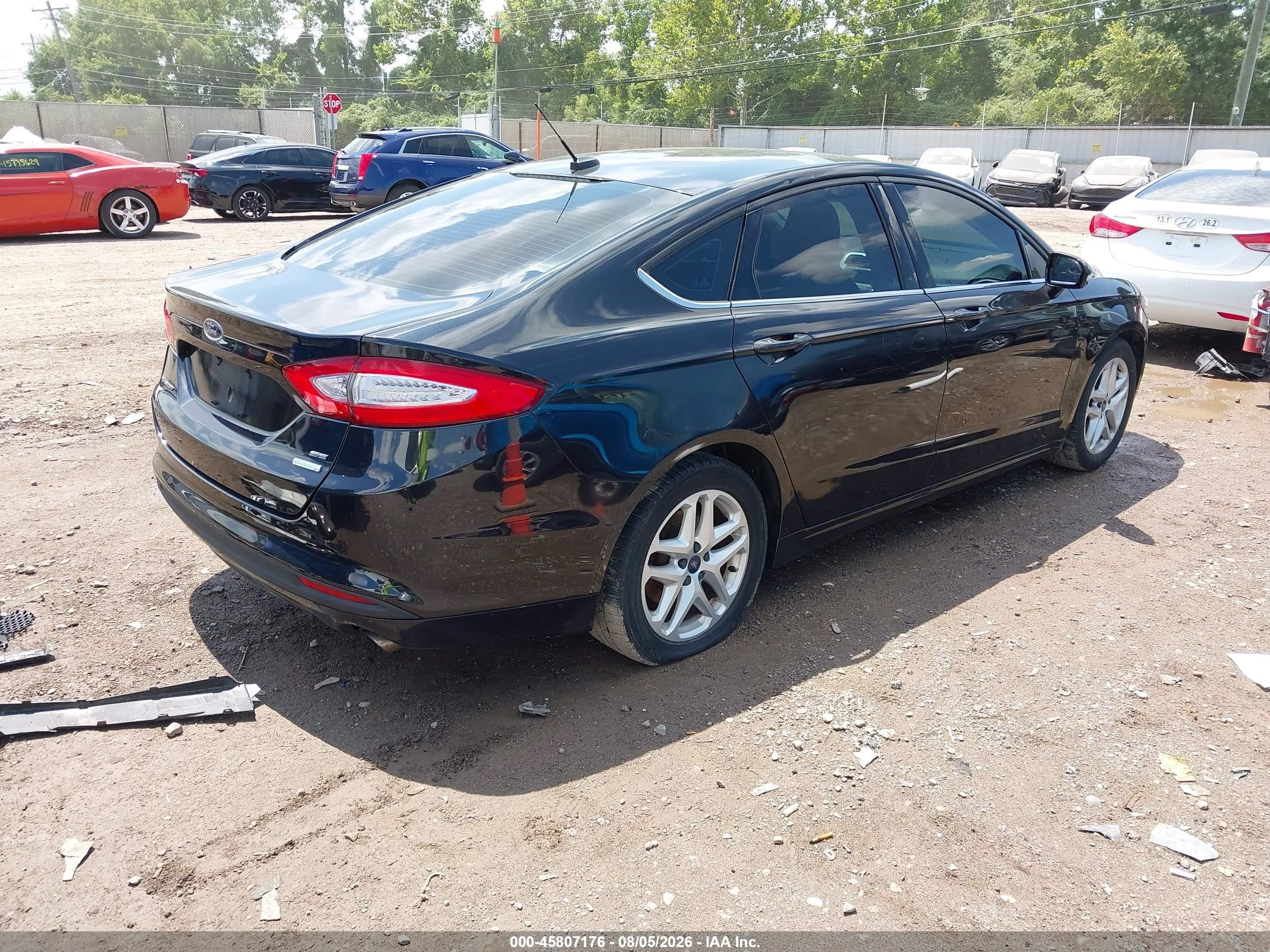 2015 Ford Fusion Se Black vin: 3FA6P0HDXFR261535