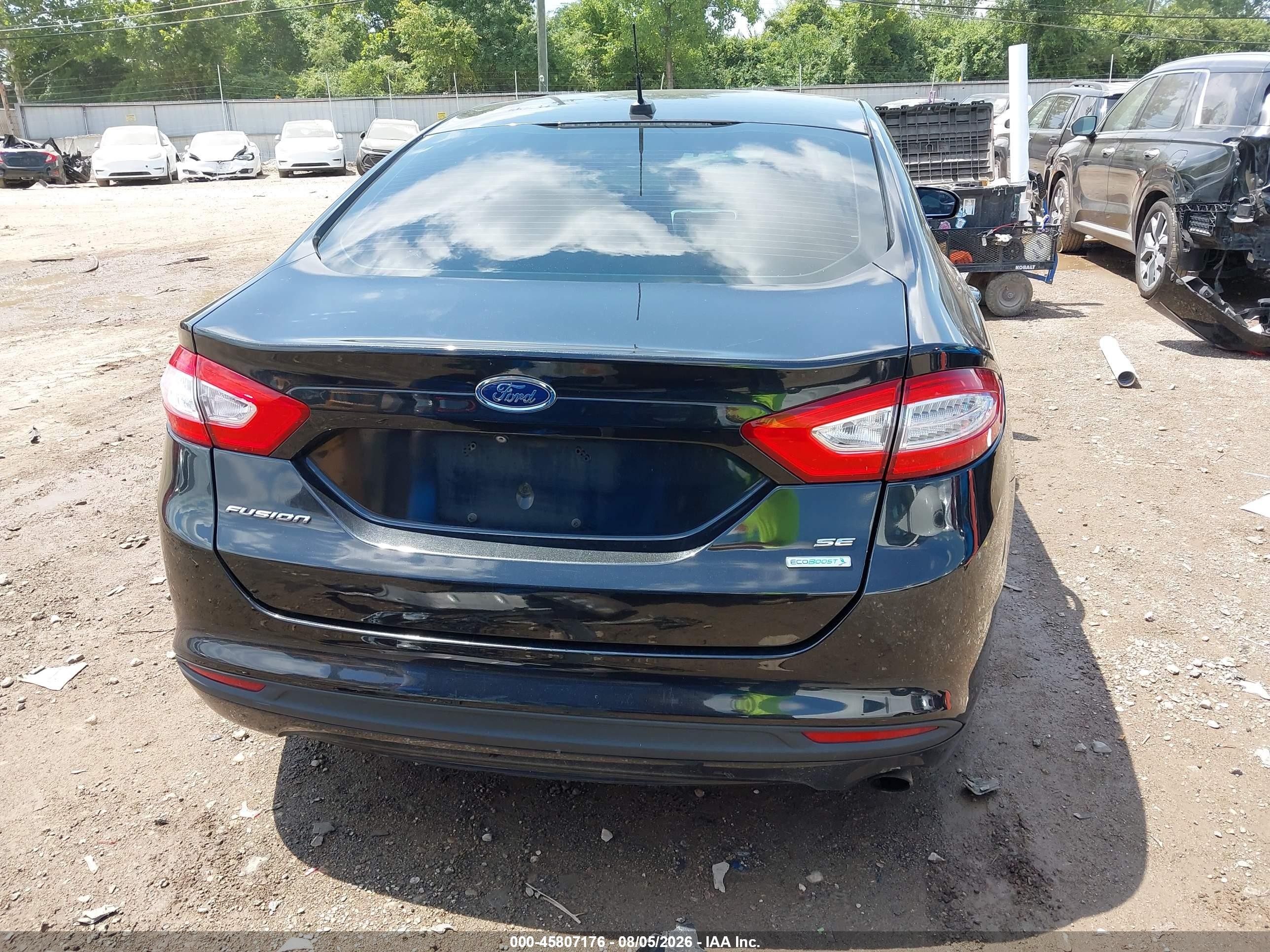 2015 Ford Fusion Se Black vin: 3FA6P0HDXFR261535