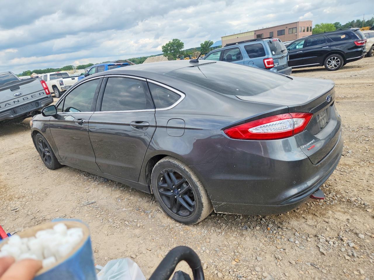 2015 Ford Fusion Se Gray vin: 3FA6P0HDXFR303119
