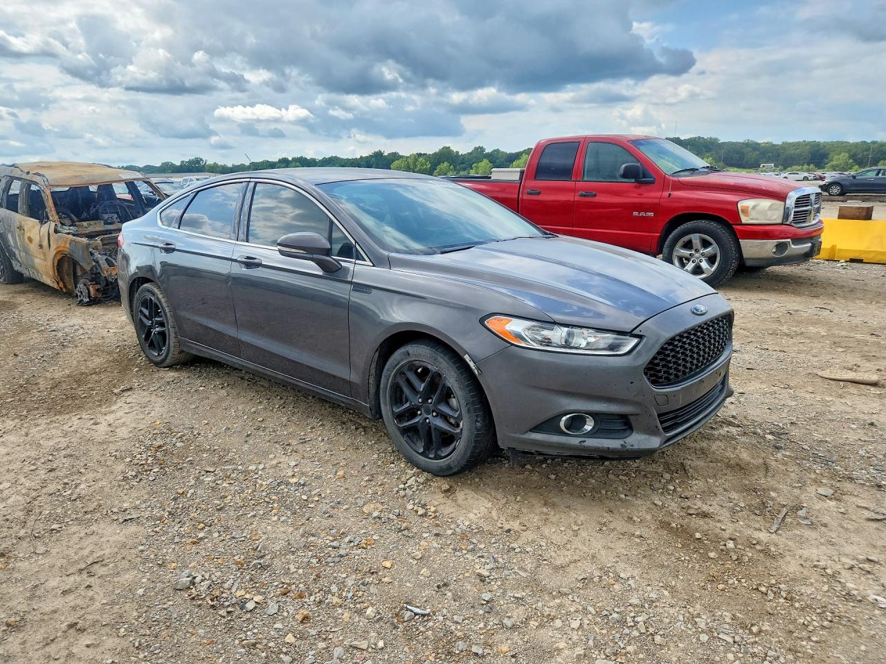2015 Ford Fusion Se Gray vin: 3FA6P0HDXFR303119