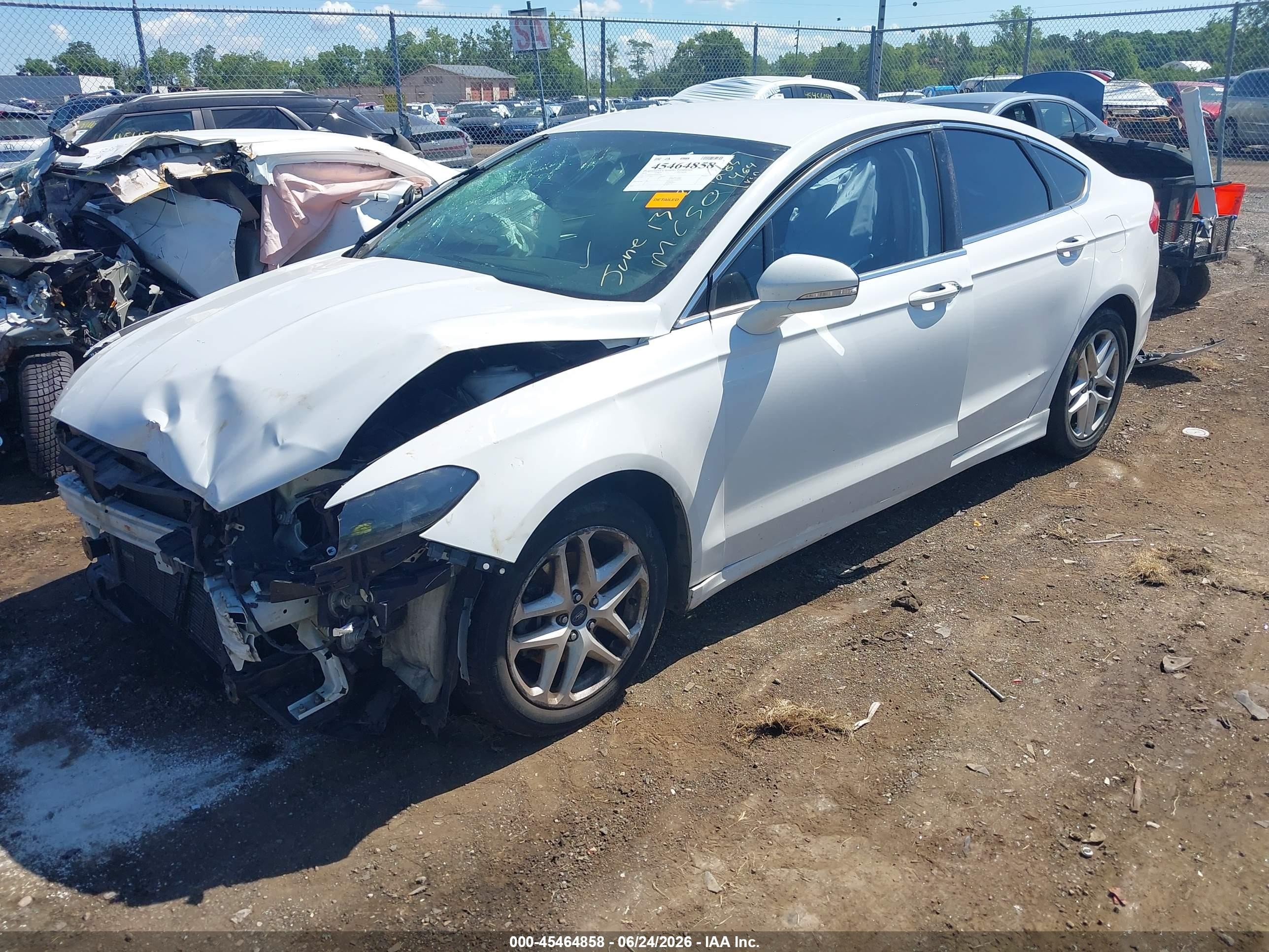 2016 Ford Fusion Se White vin: 3FA6P0HDXGR285464