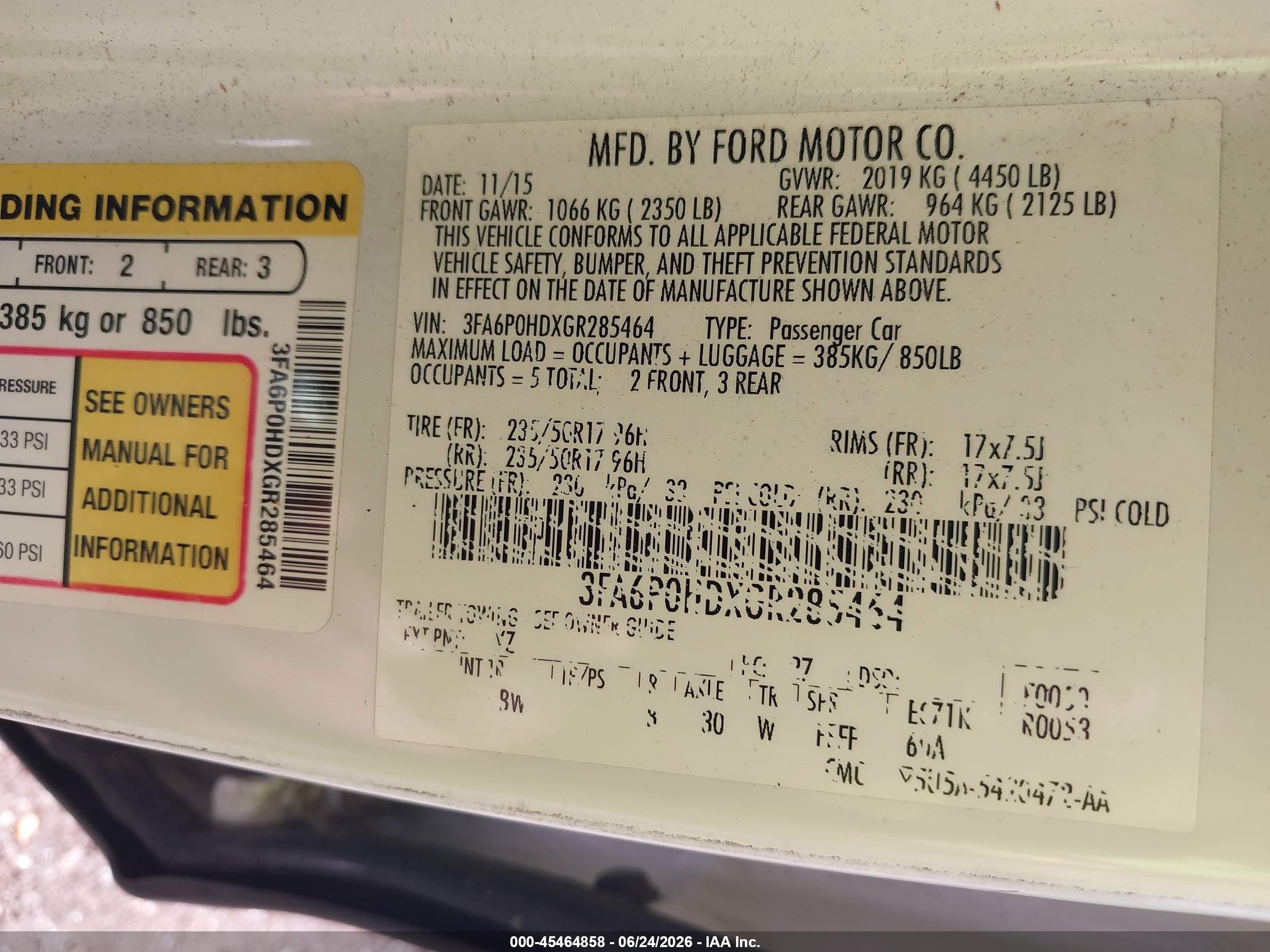 2016 Ford Fusion Se White vin: 3FA6P0HDXGR285464