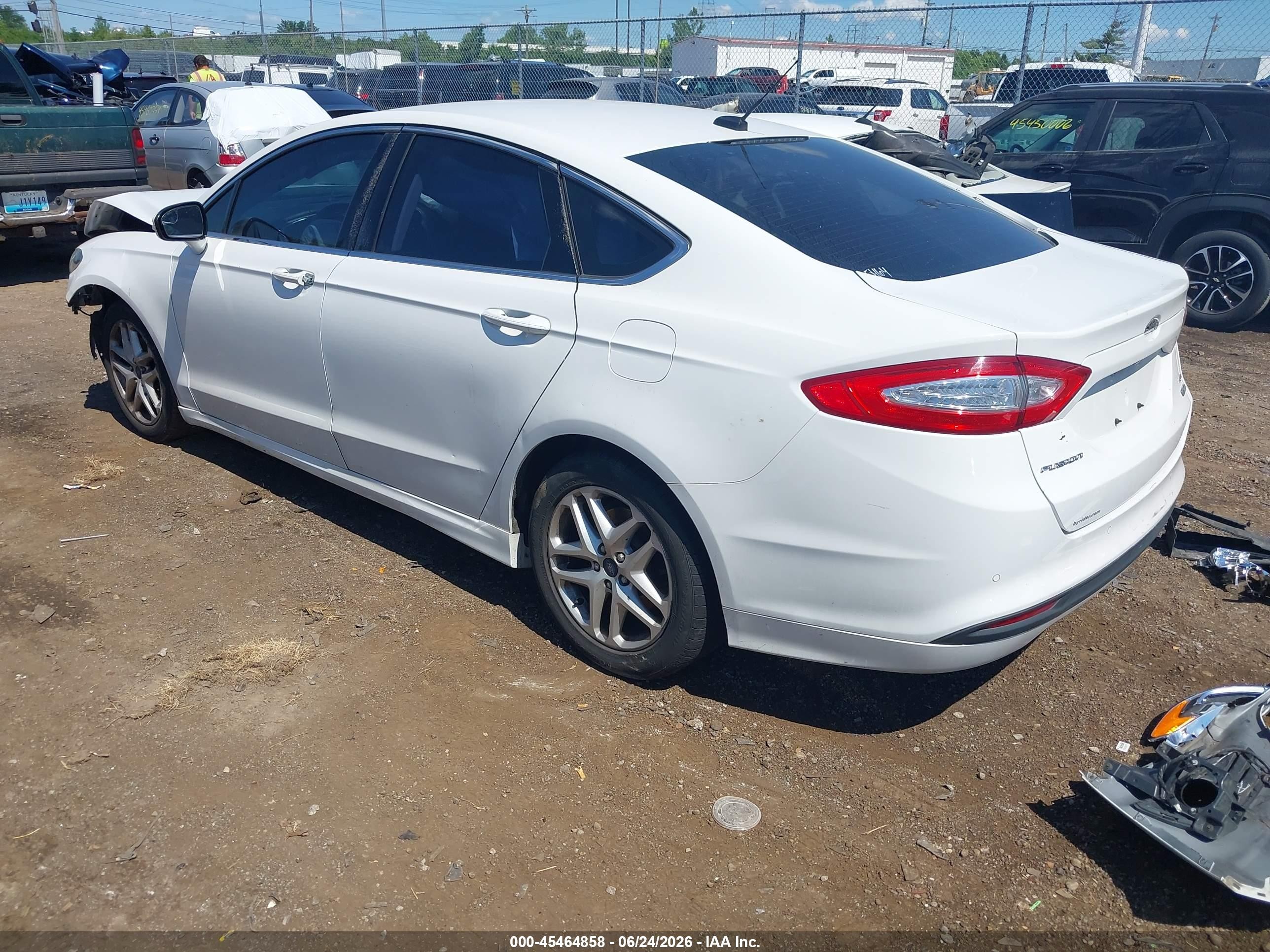 2016 Ford Fusion Se White vin: 3FA6P0HDXGR285464