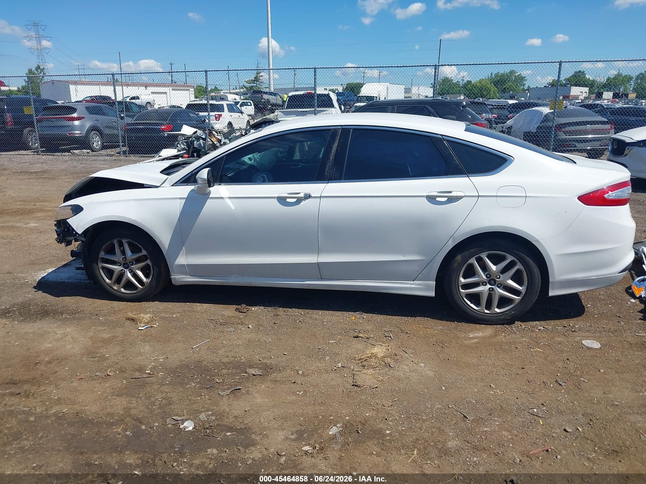 2016 Ford Fusion Se White vin: 3FA6P0HDXGR285464