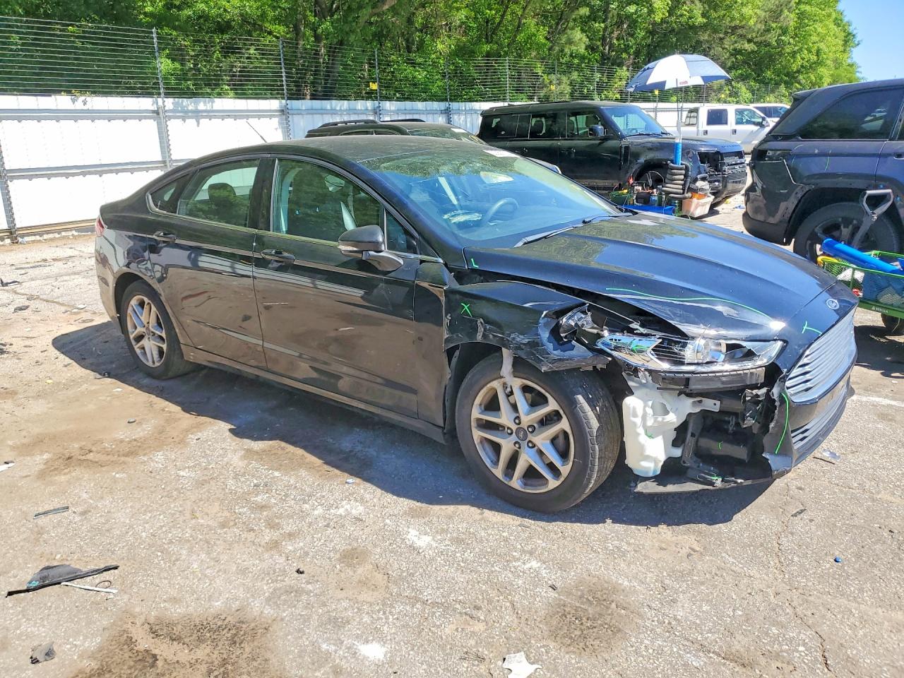 2016 Ford Fusion Se Black vin: 3FA6P0HDXGR377920