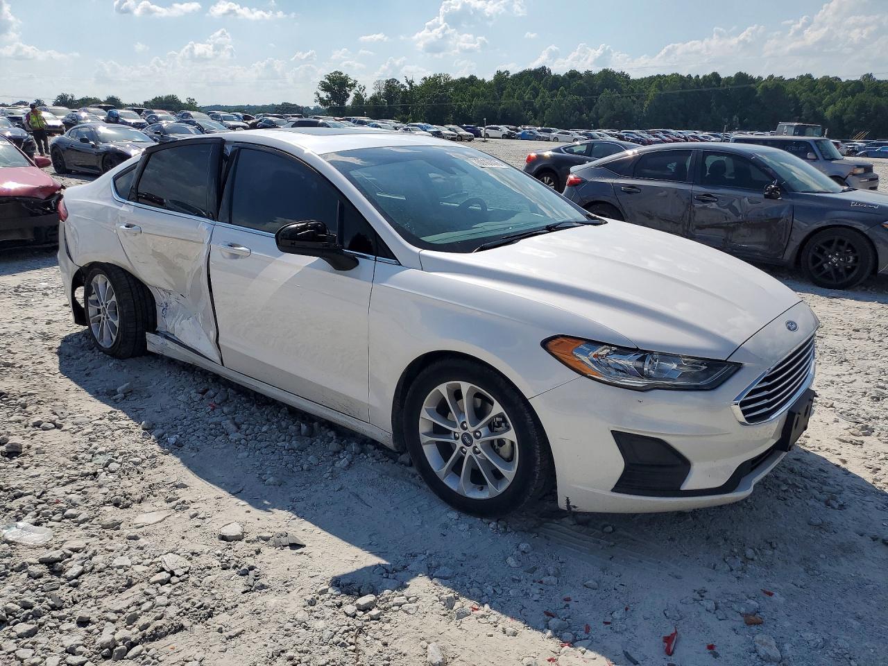 2020 Ford Fusion Se White vin: 3FA6P0HDXLR147661
