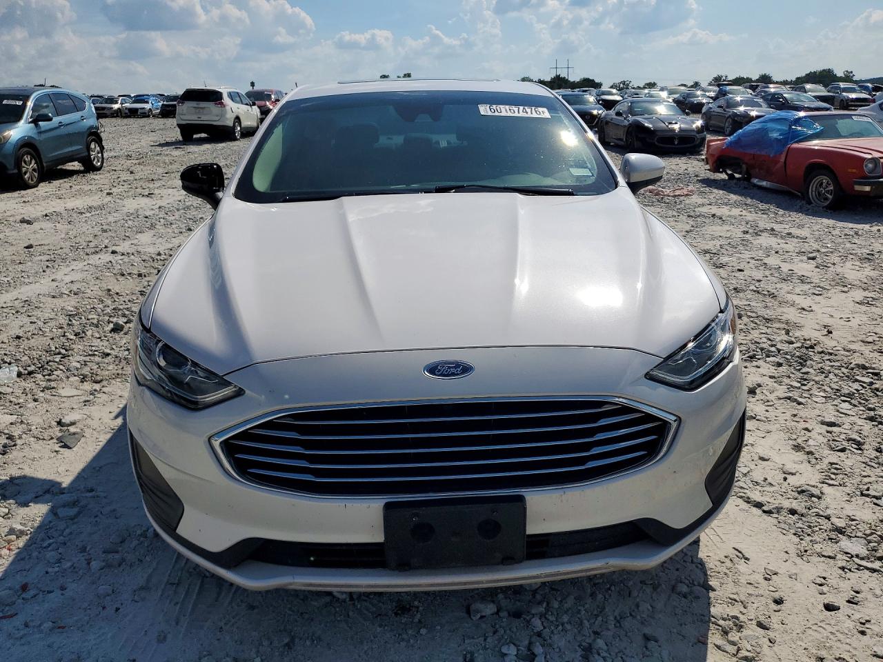 2020 Ford Fusion Se White vin: 3FA6P0HDXLR147661