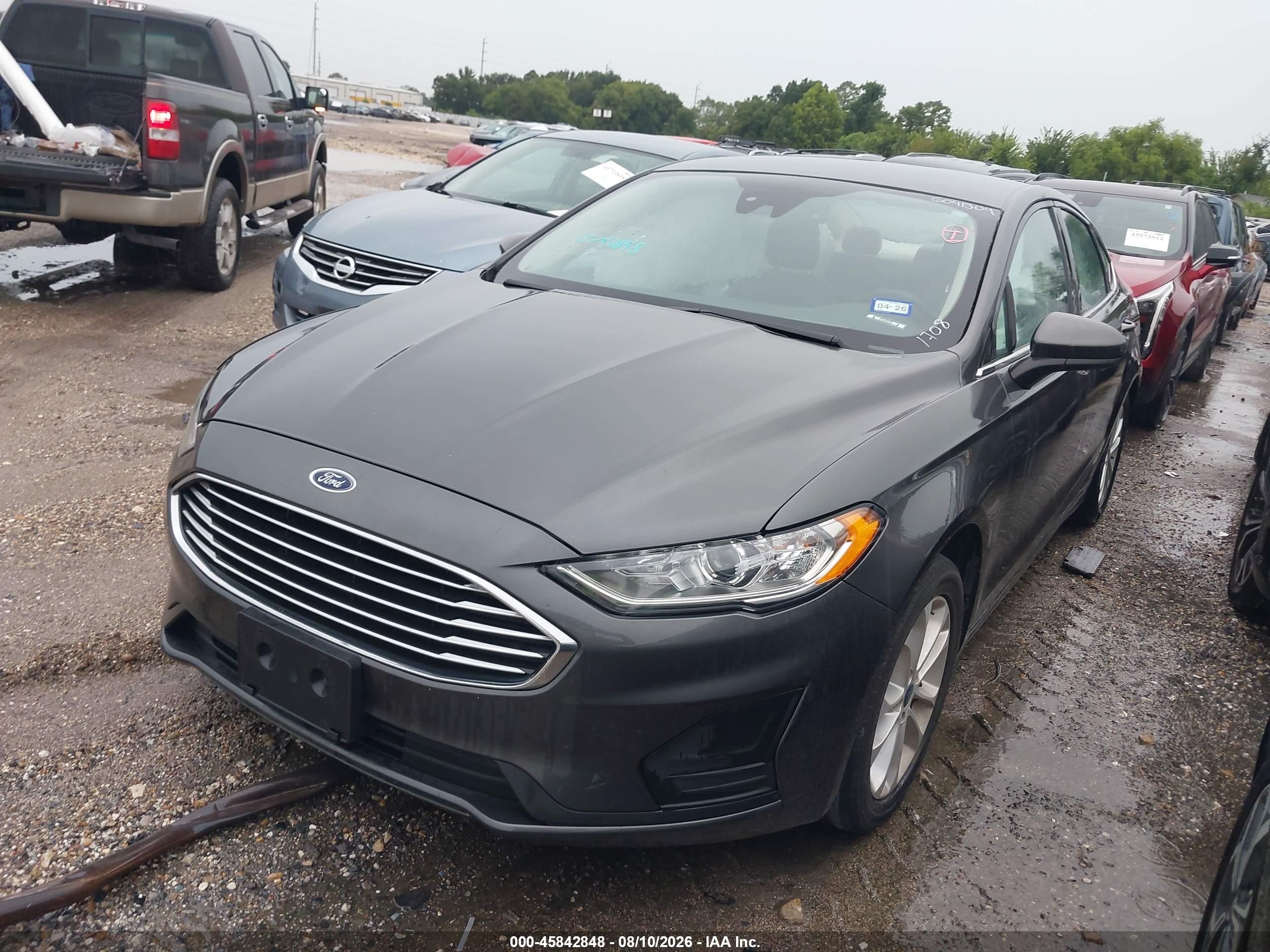 2020 Ford Fusion Se Gray vin: 3FA6P0HDXLR191708