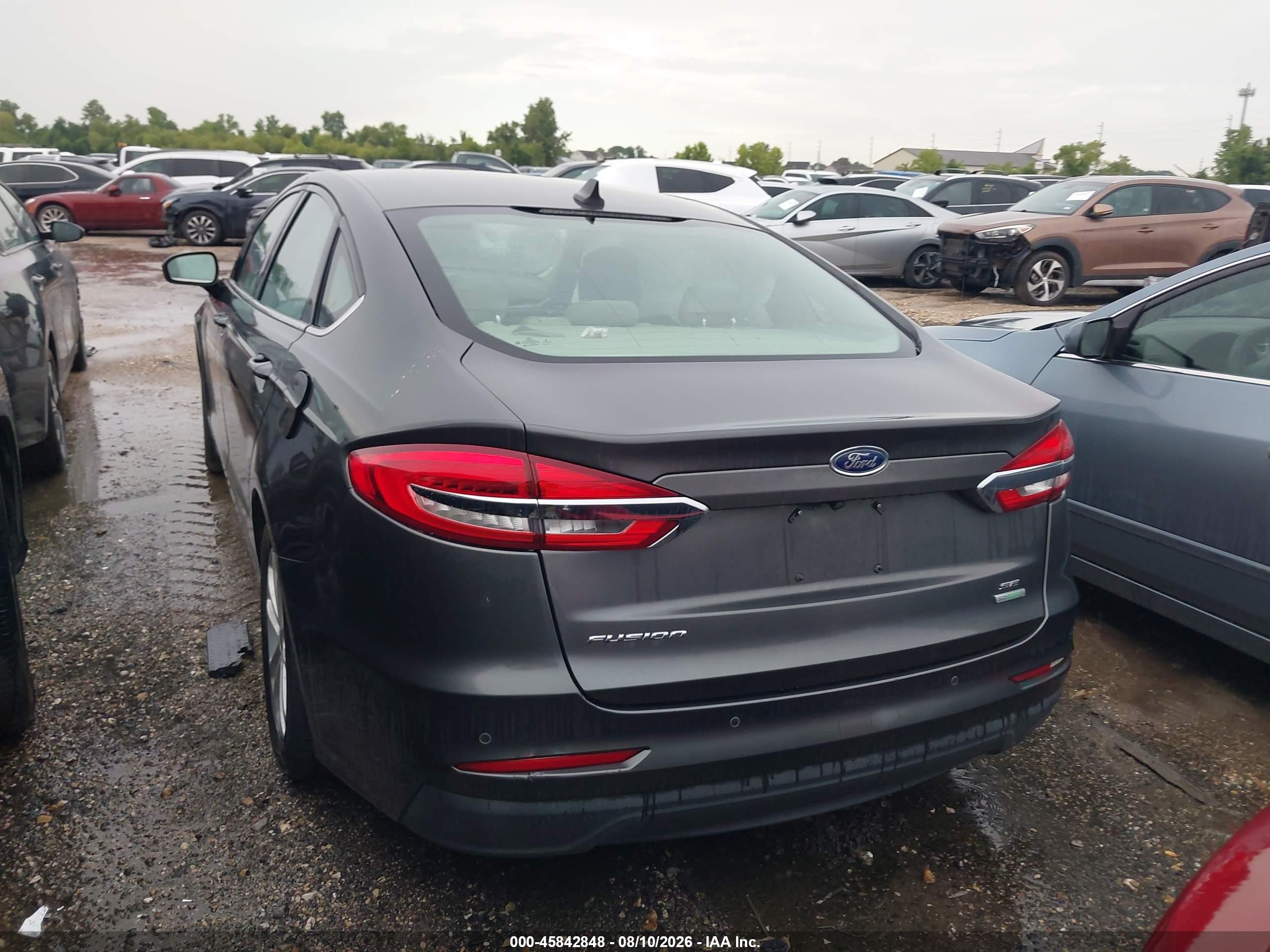 2020 Ford Fusion Se Gray vin: 3FA6P0HDXLR191708