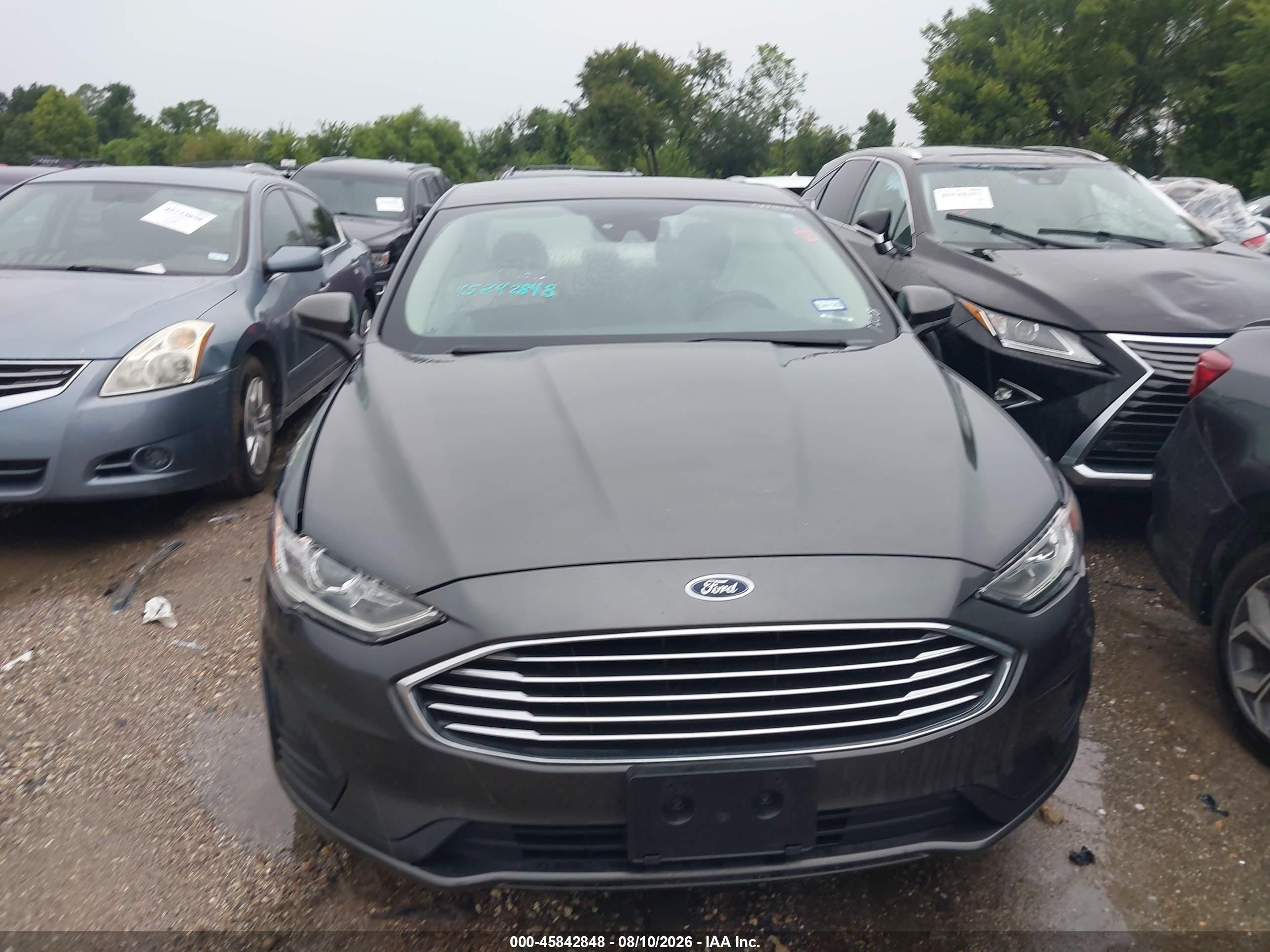 2020 Ford Fusion Se Gray vin: 3FA6P0HDXLR191708