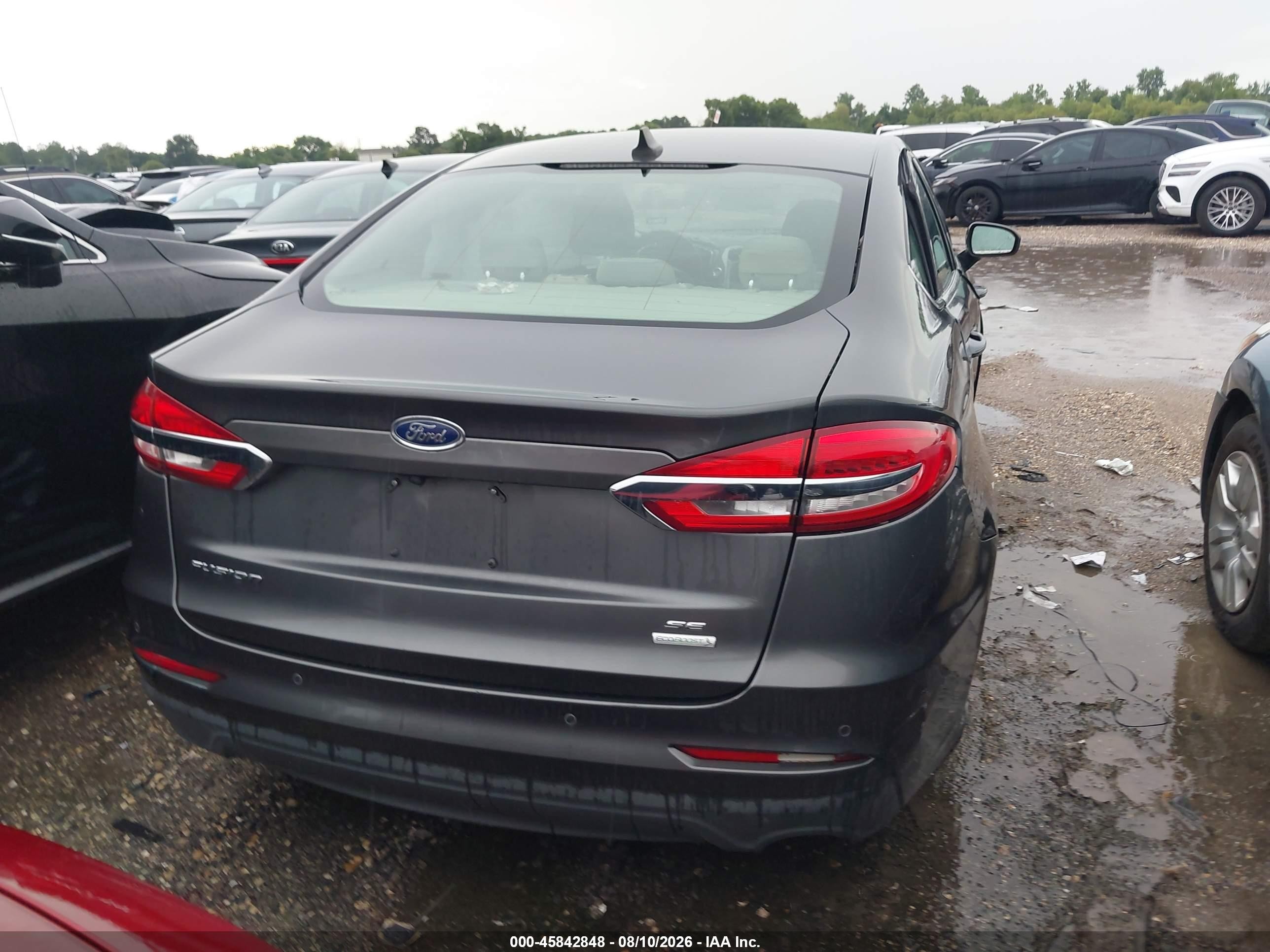 2020 Ford Fusion Se Gray vin: 3FA6P0HDXLR191708