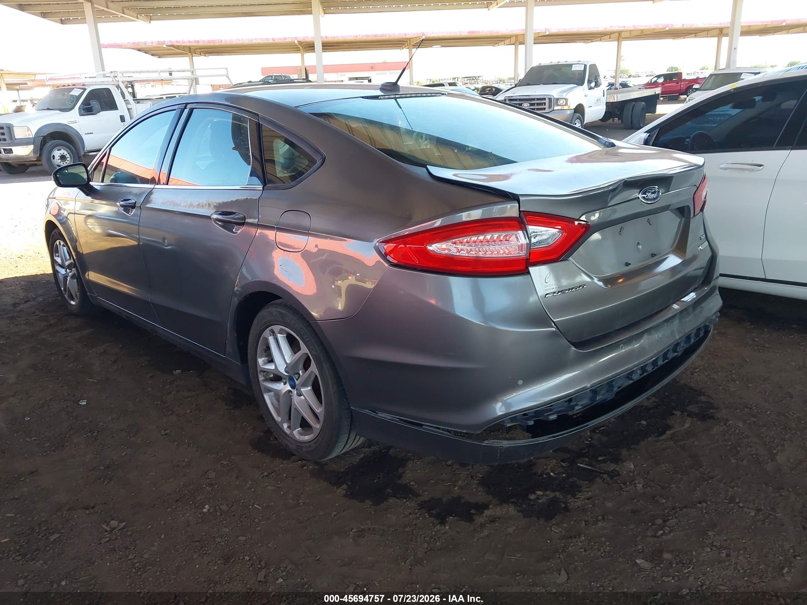 2013 Ford Fusion Se Gray vin: 3FA6P0HR0DR155779