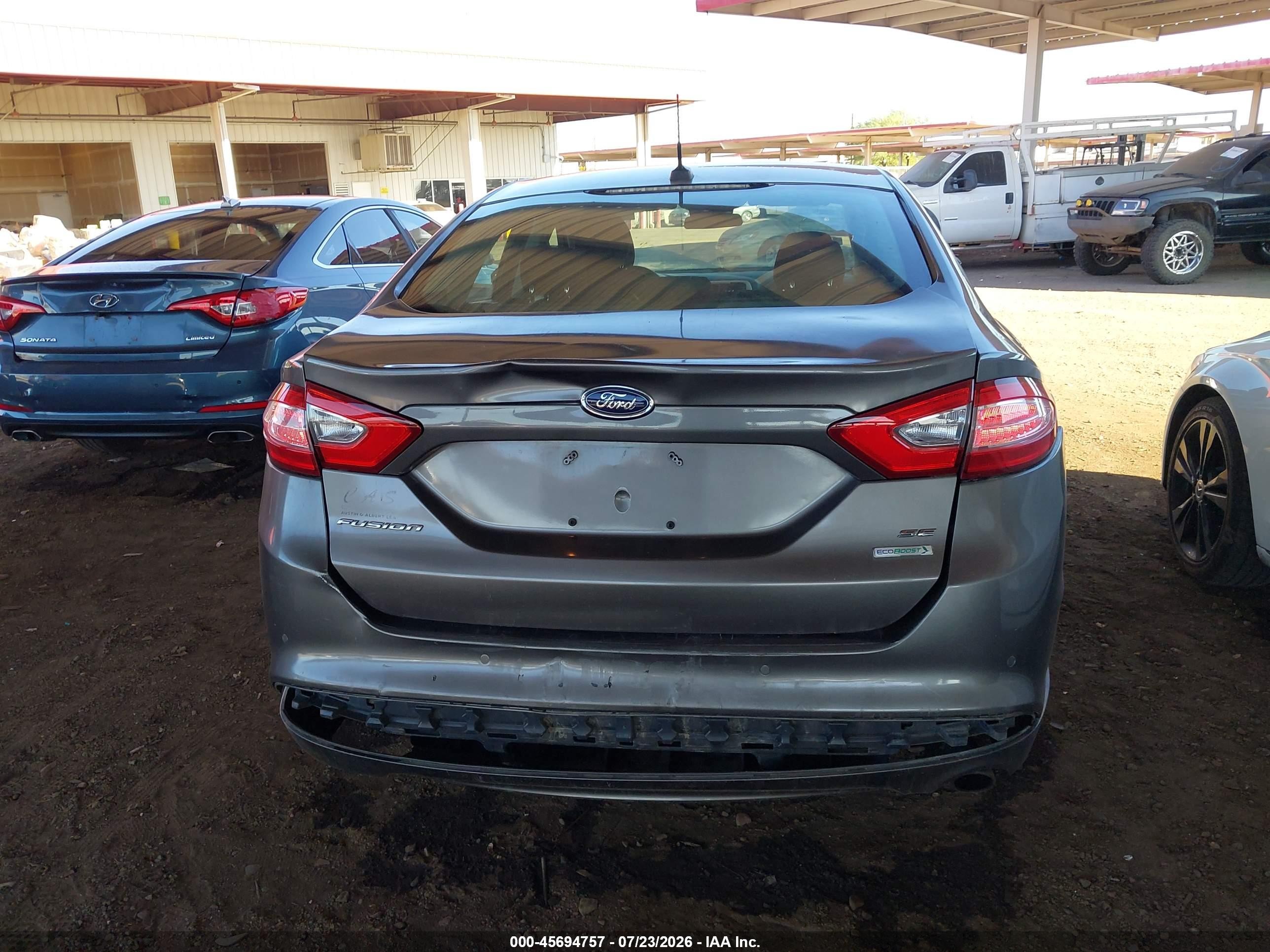 2013 Ford Fusion Se Gray vin: 3FA6P0HR0DR155779
