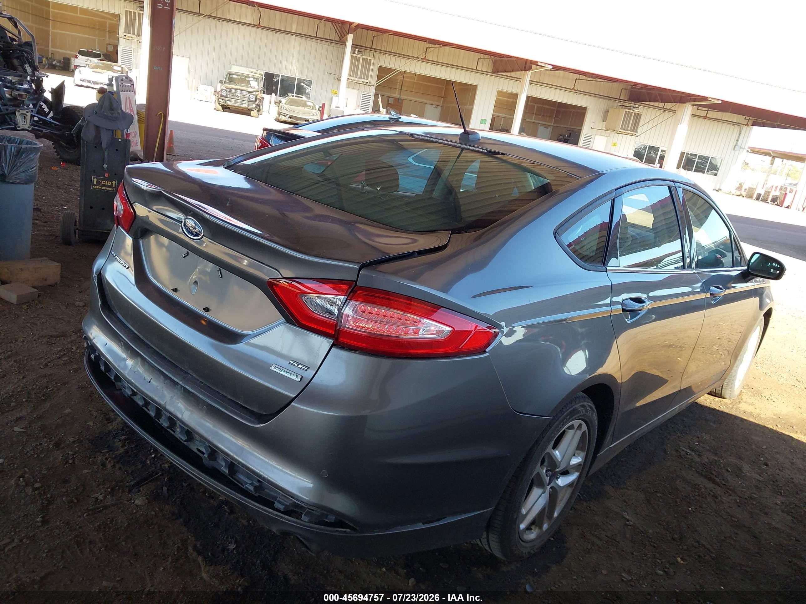2013 Ford Fusion Se Gray vin: 3FA6P0HR0DR155779