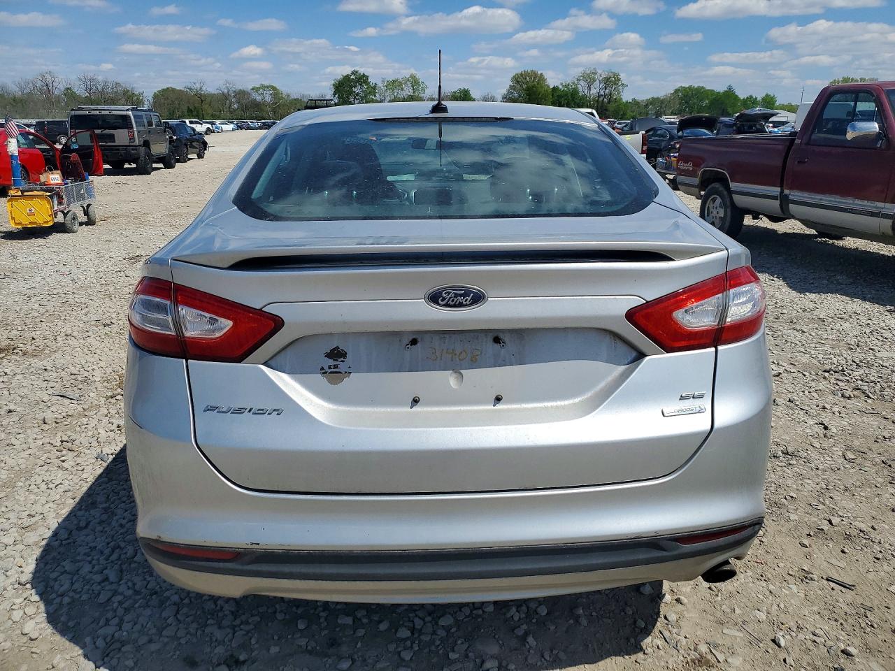 2013 Ford Fusion Se Silver vin: 3FA6P0HR0DR168306